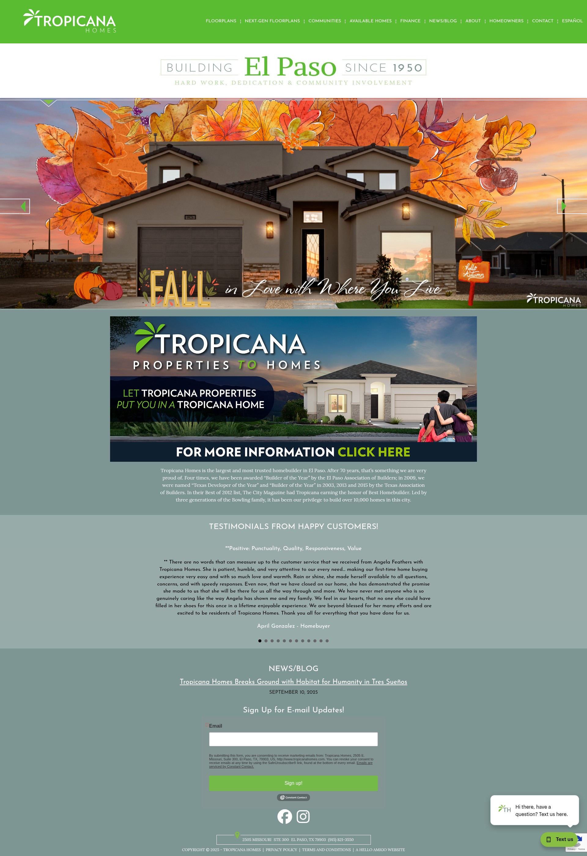 Screenshot of tropicanahomes.com