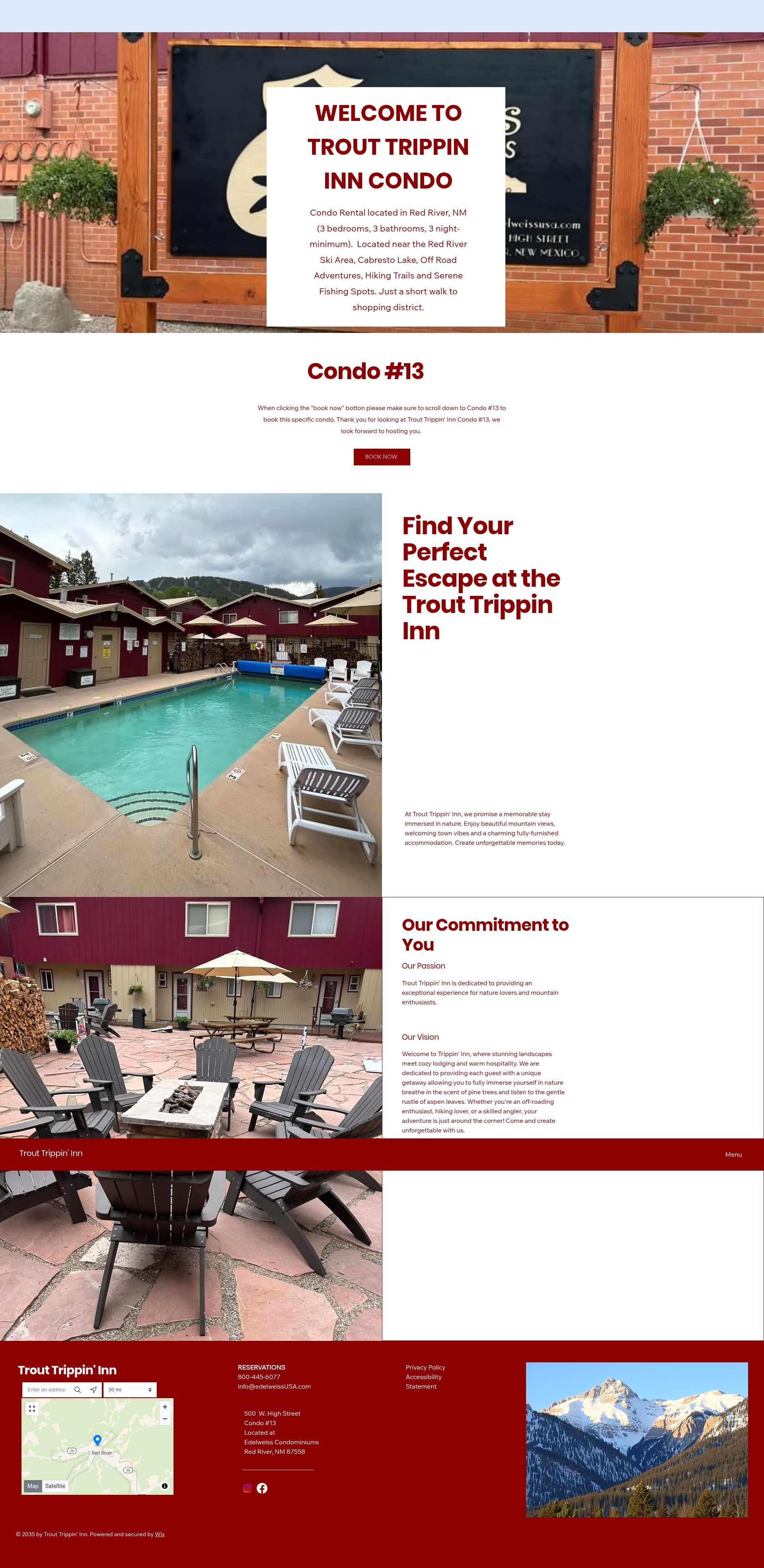 Screenshot of trouttrippininn.com