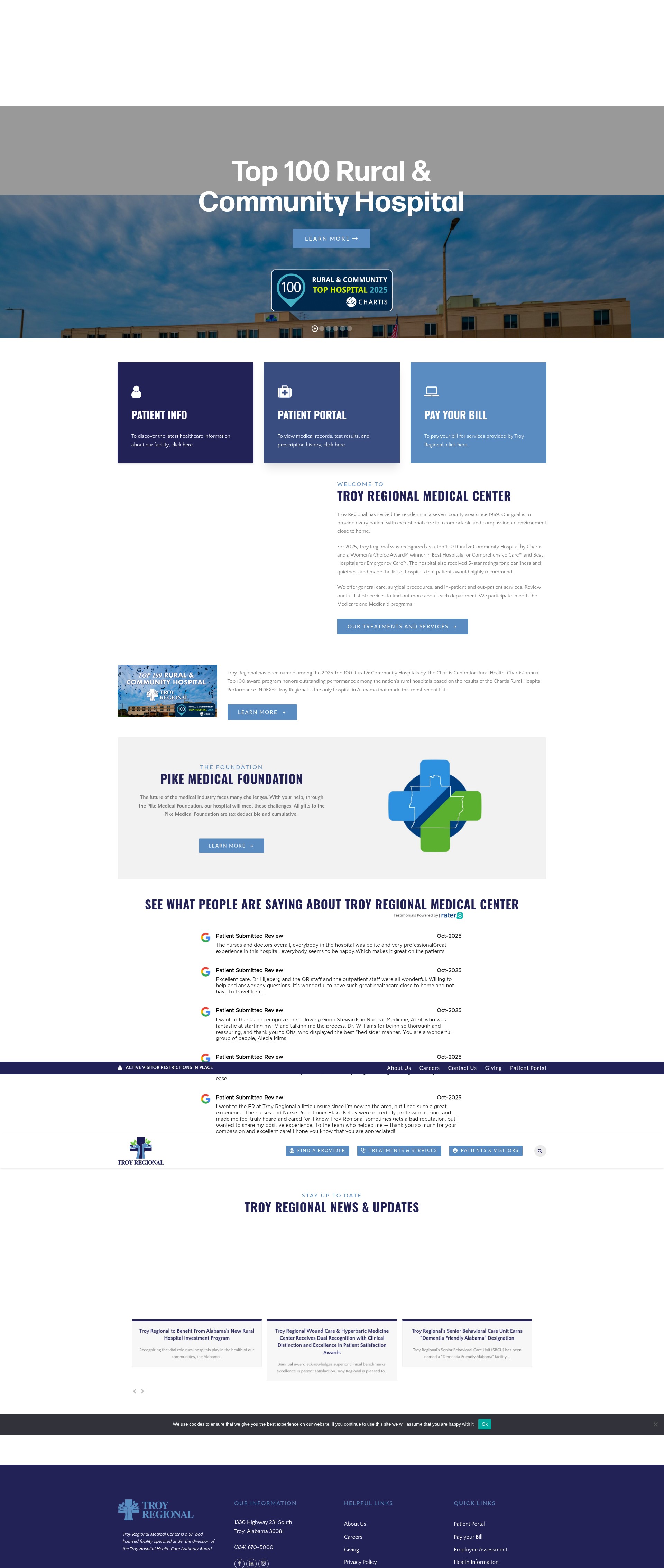 Screenshot of troymedicalcenter.com