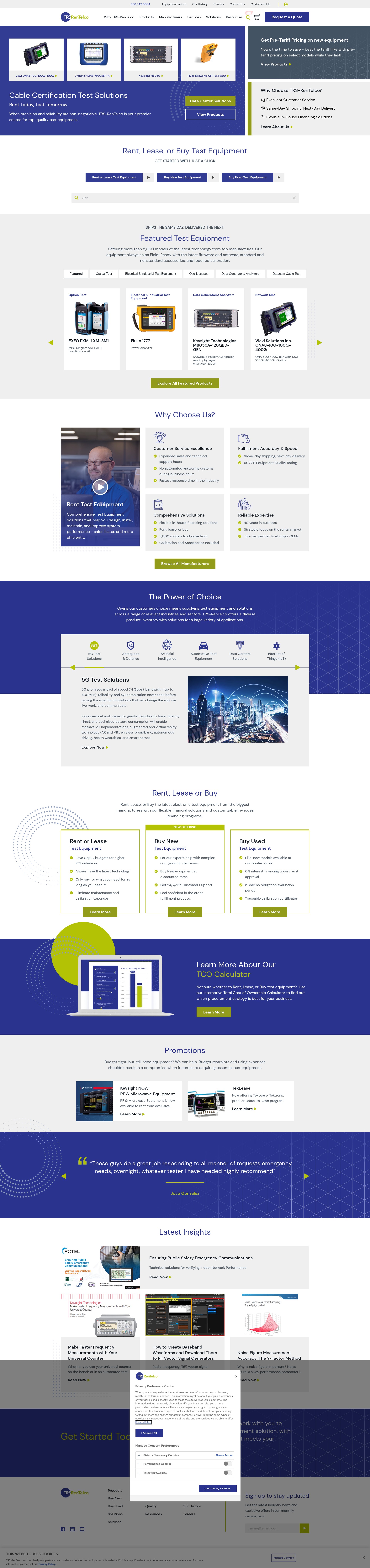 Screenshot of trsrentelco.com