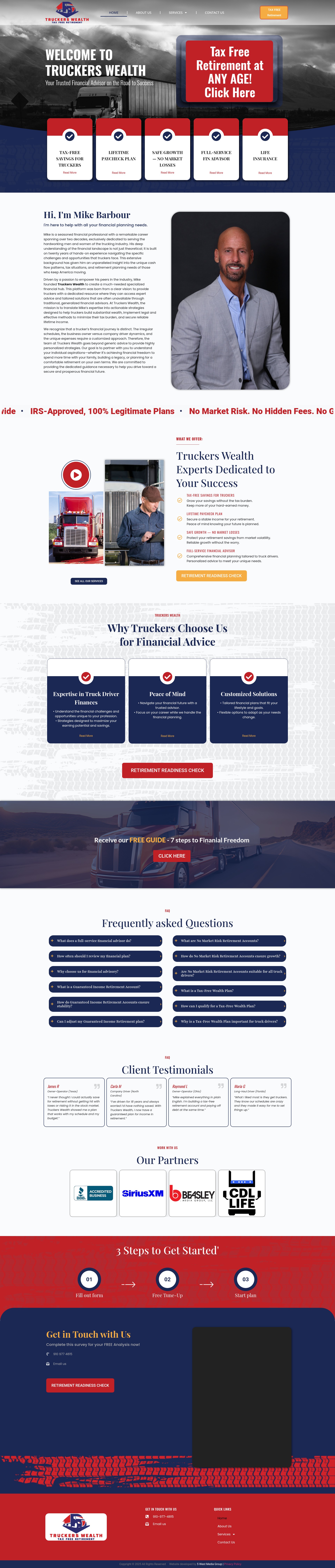 Screenshot of truckers-wealth.com