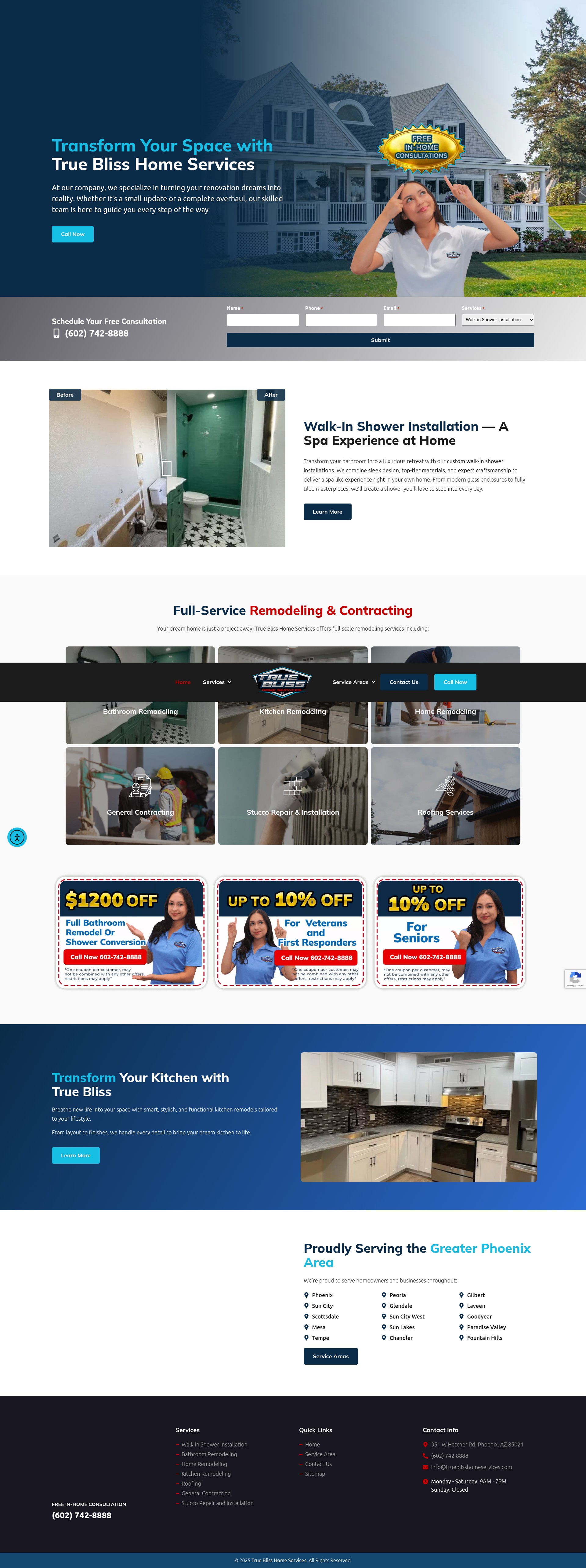 Screenshot of trueblisshomeservices.com