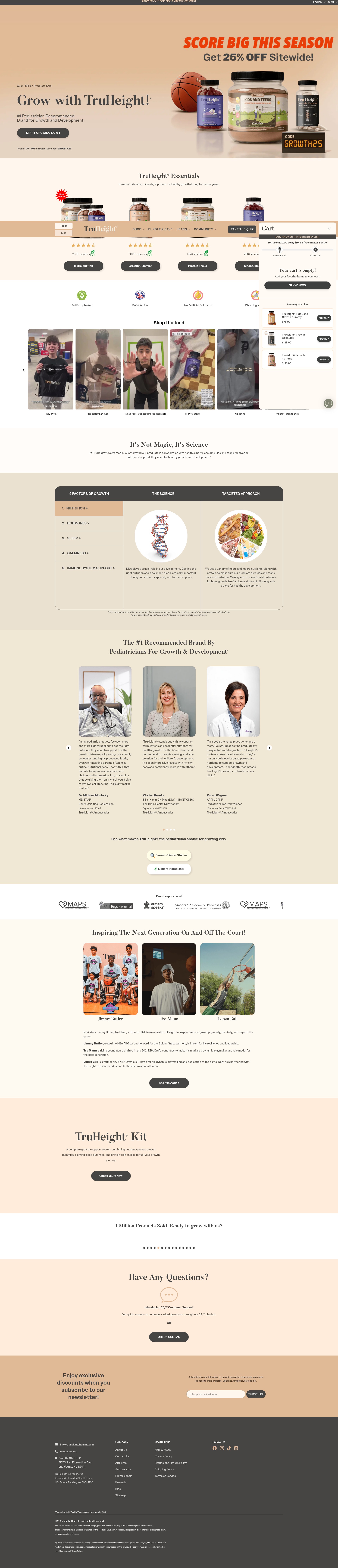 Screenshot of trueheight.myshopify.com