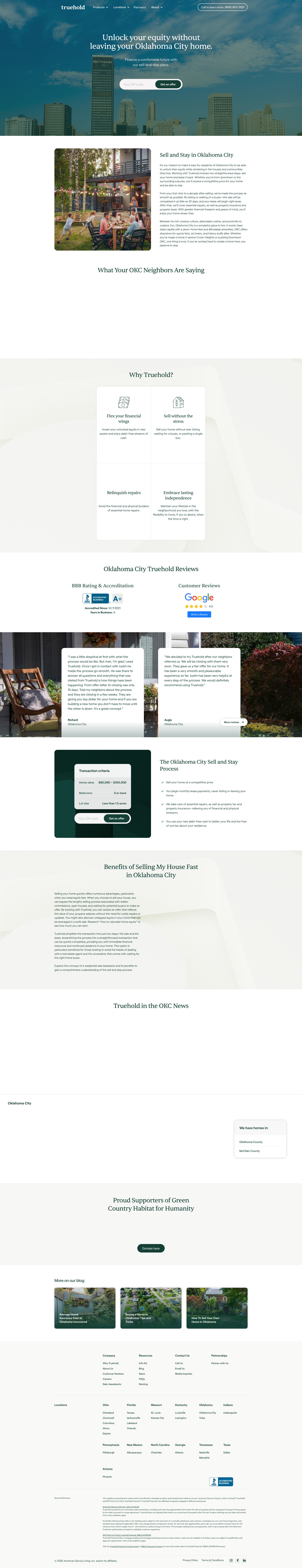 Screenshot of truehold.com