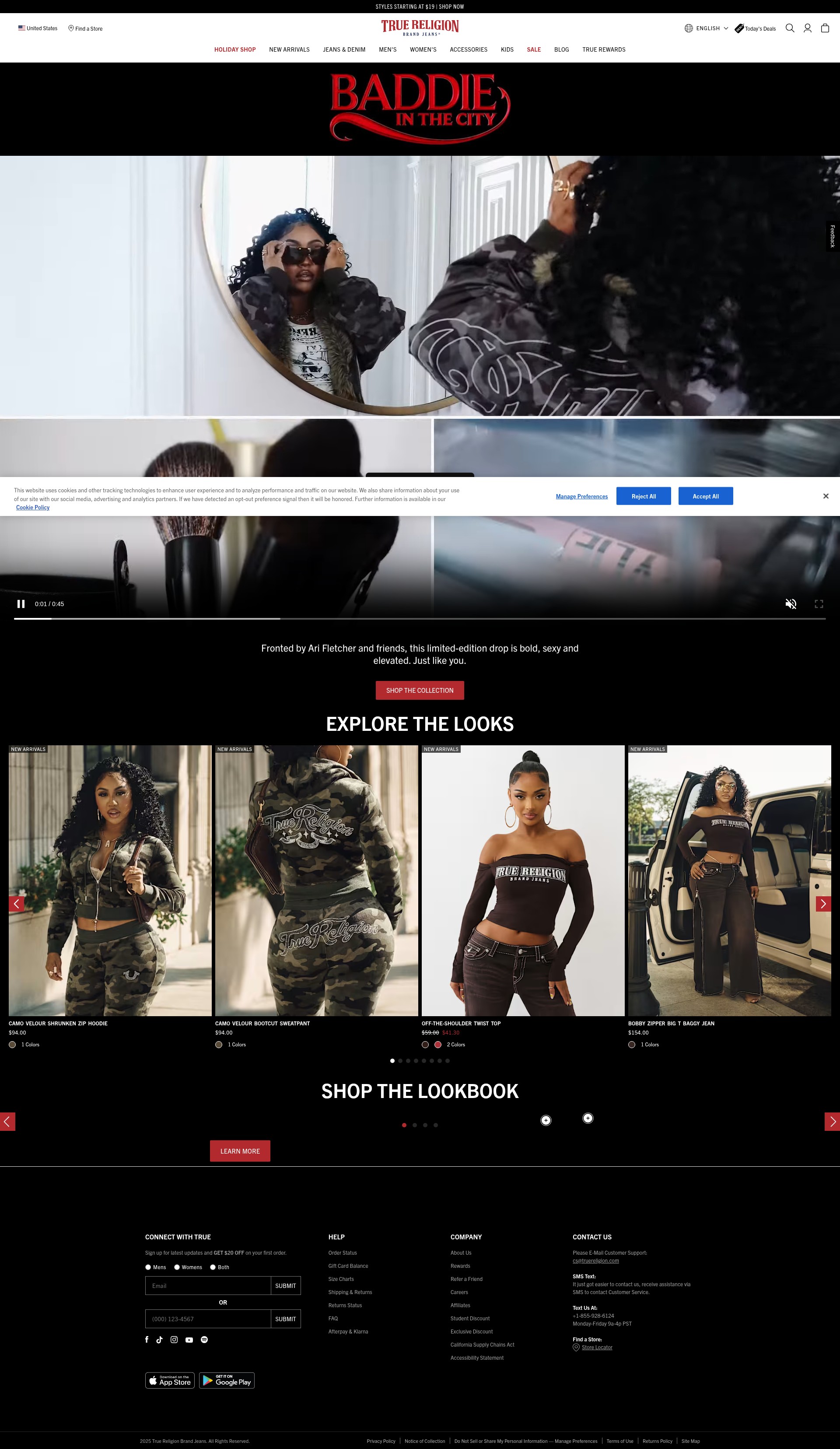 Screenshot of truereligion.com