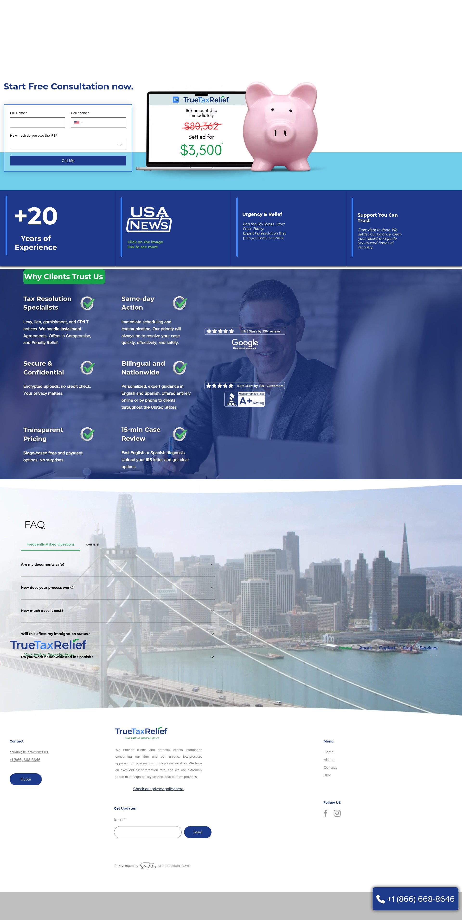 Screenshot of truetaxrelief.us