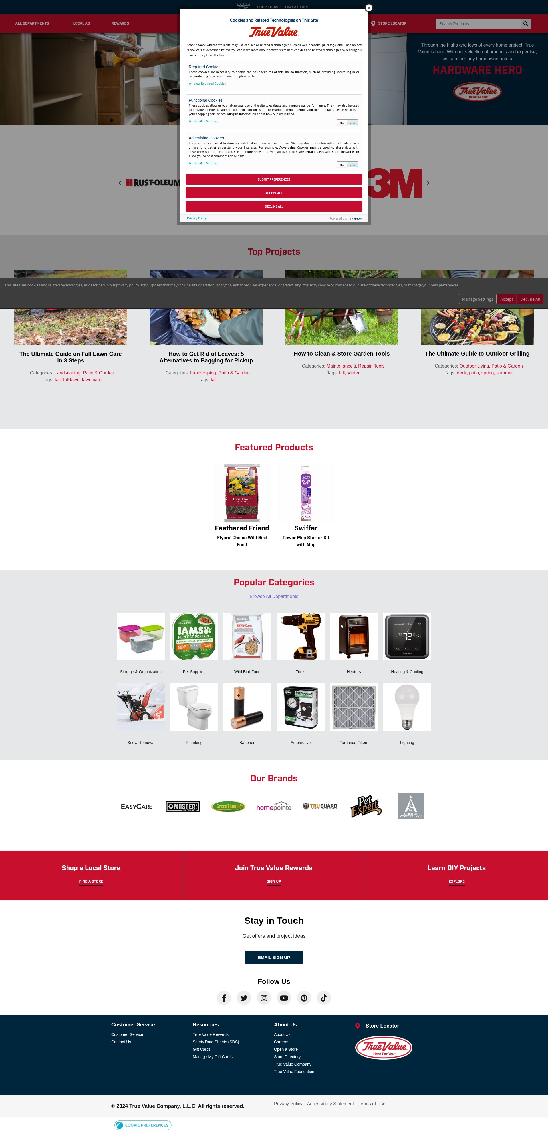 Screenshot of truevalue.com