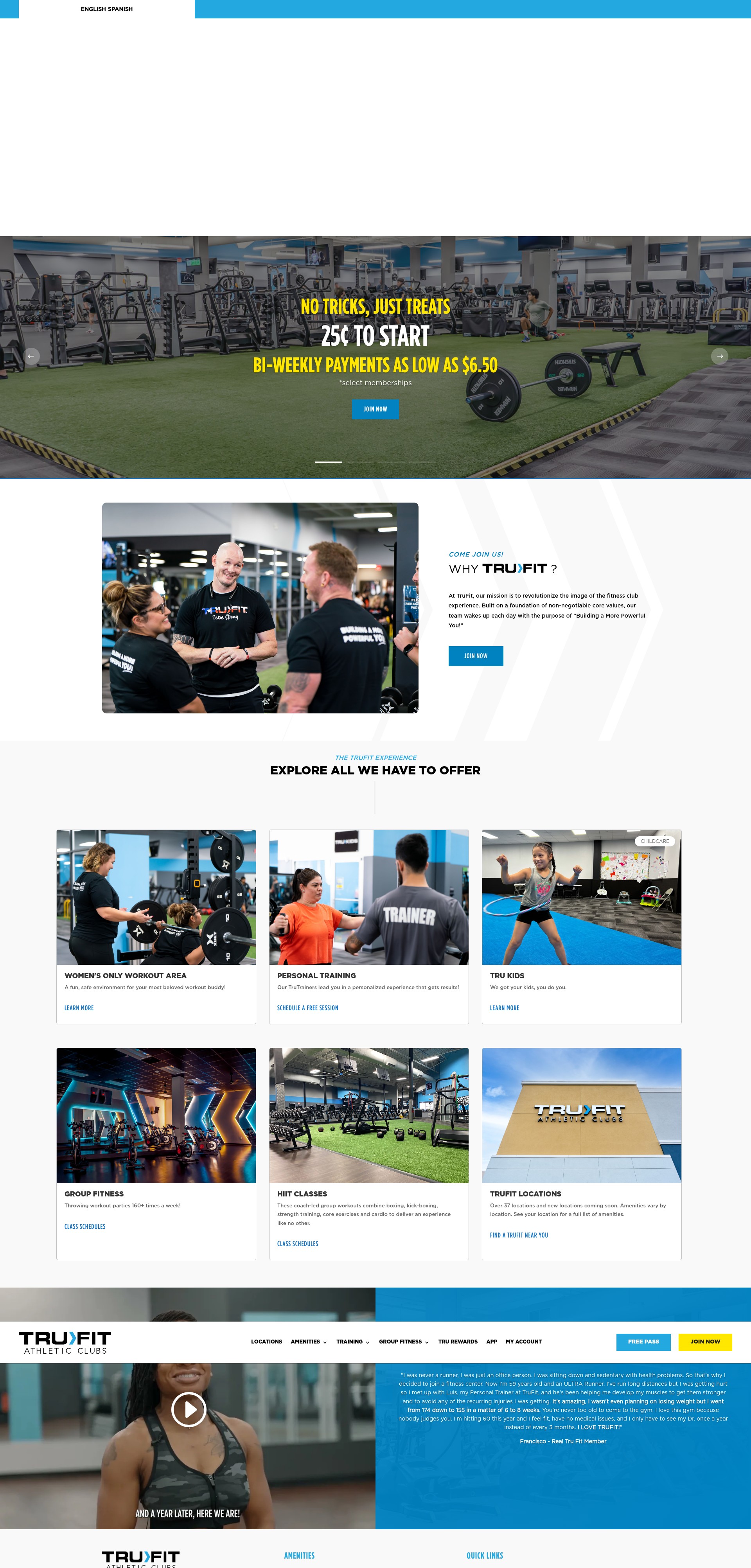 Screenshot of trufitathleticclubs.com
