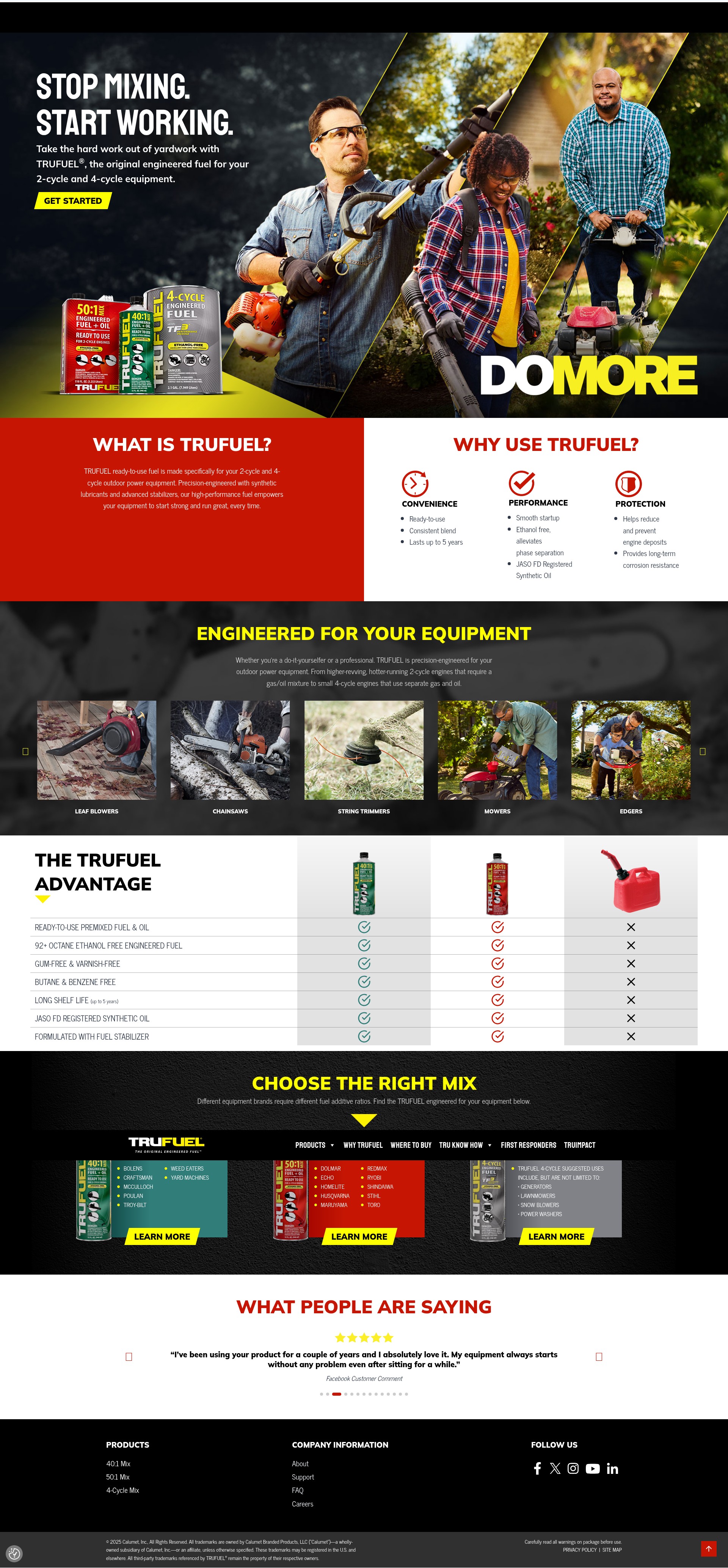 Screenshot of trufuel50.com