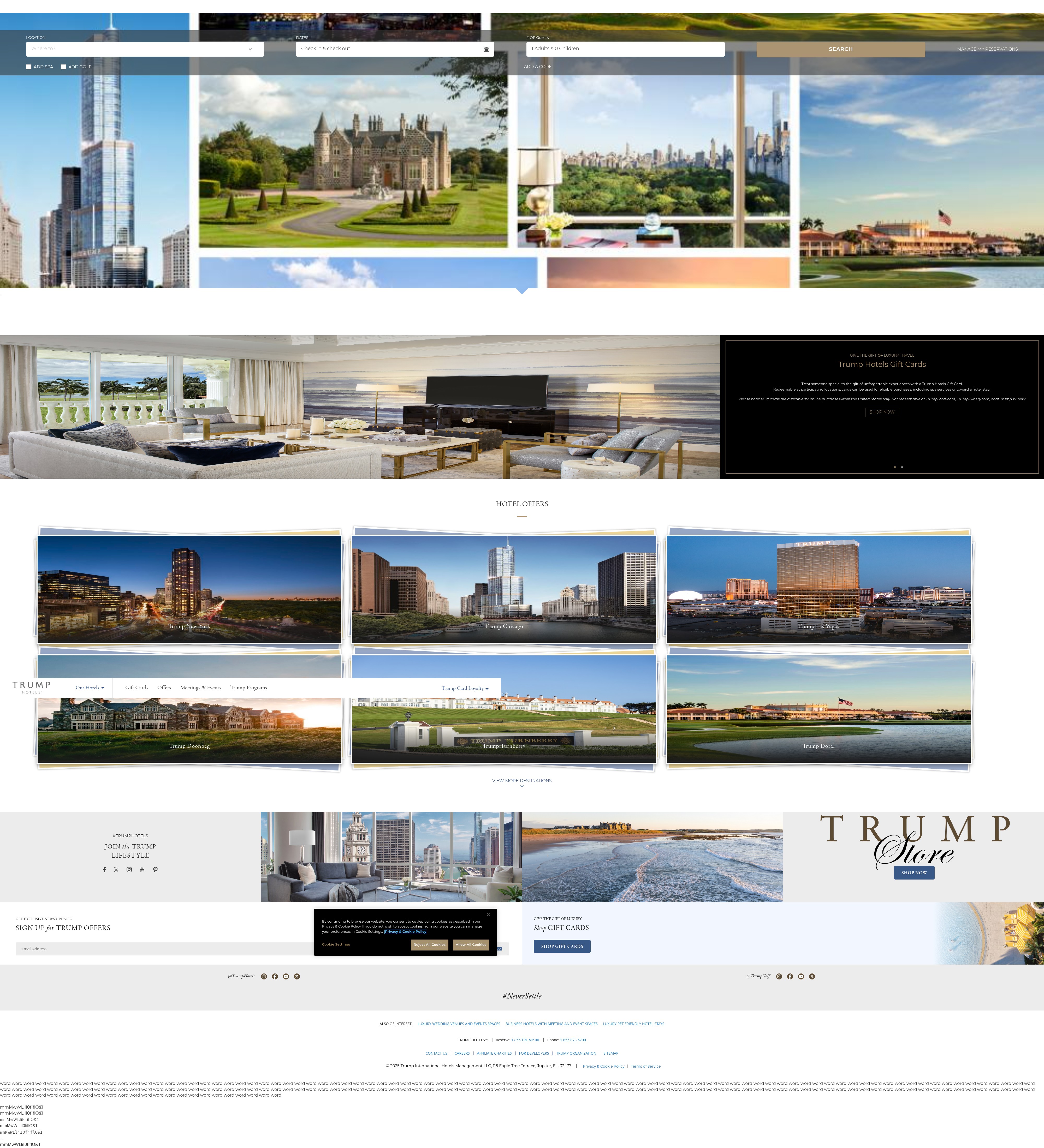 Screenshot of trumphotels.com