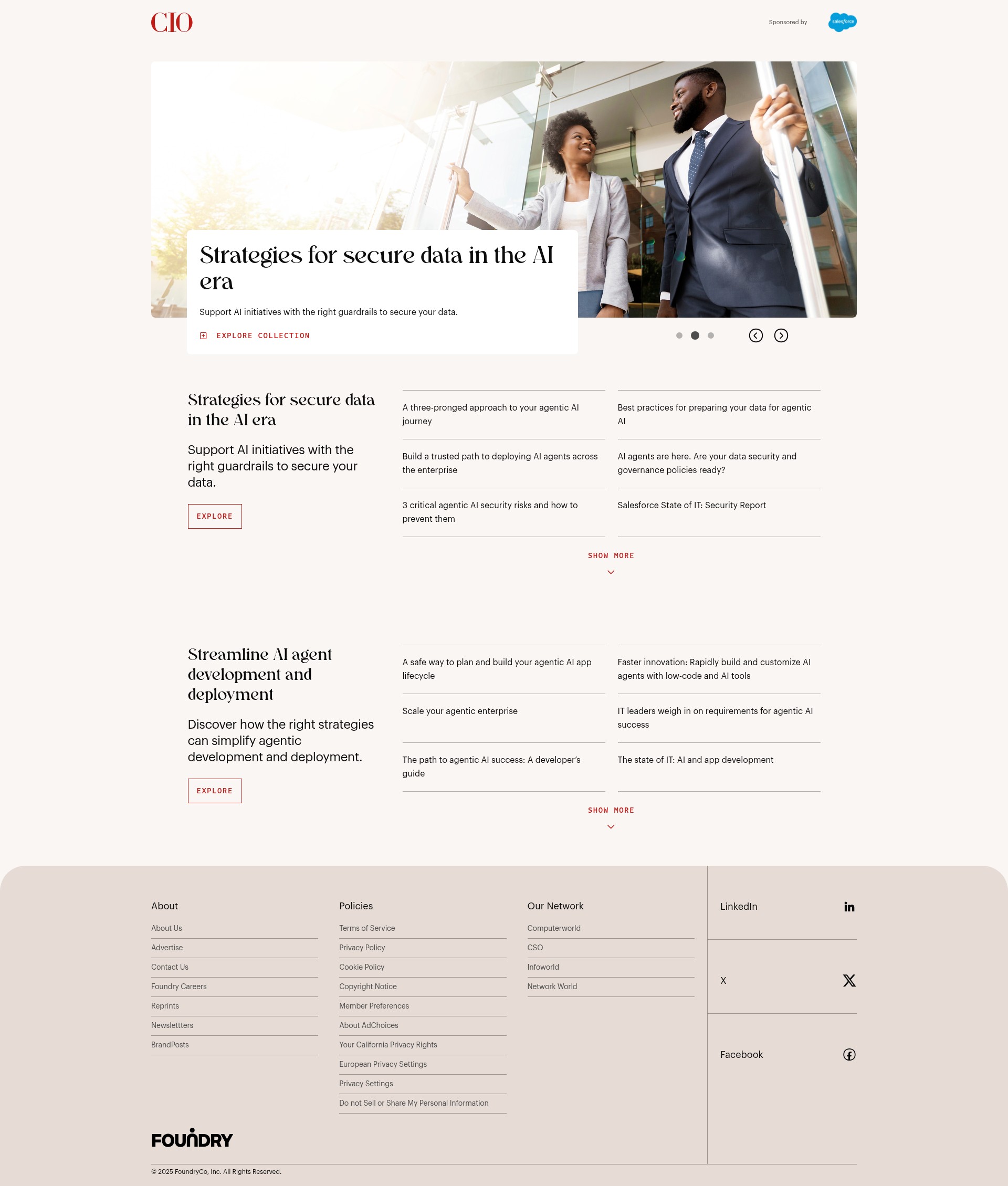 Screenshot of trusted-ai-playbook.cio.com