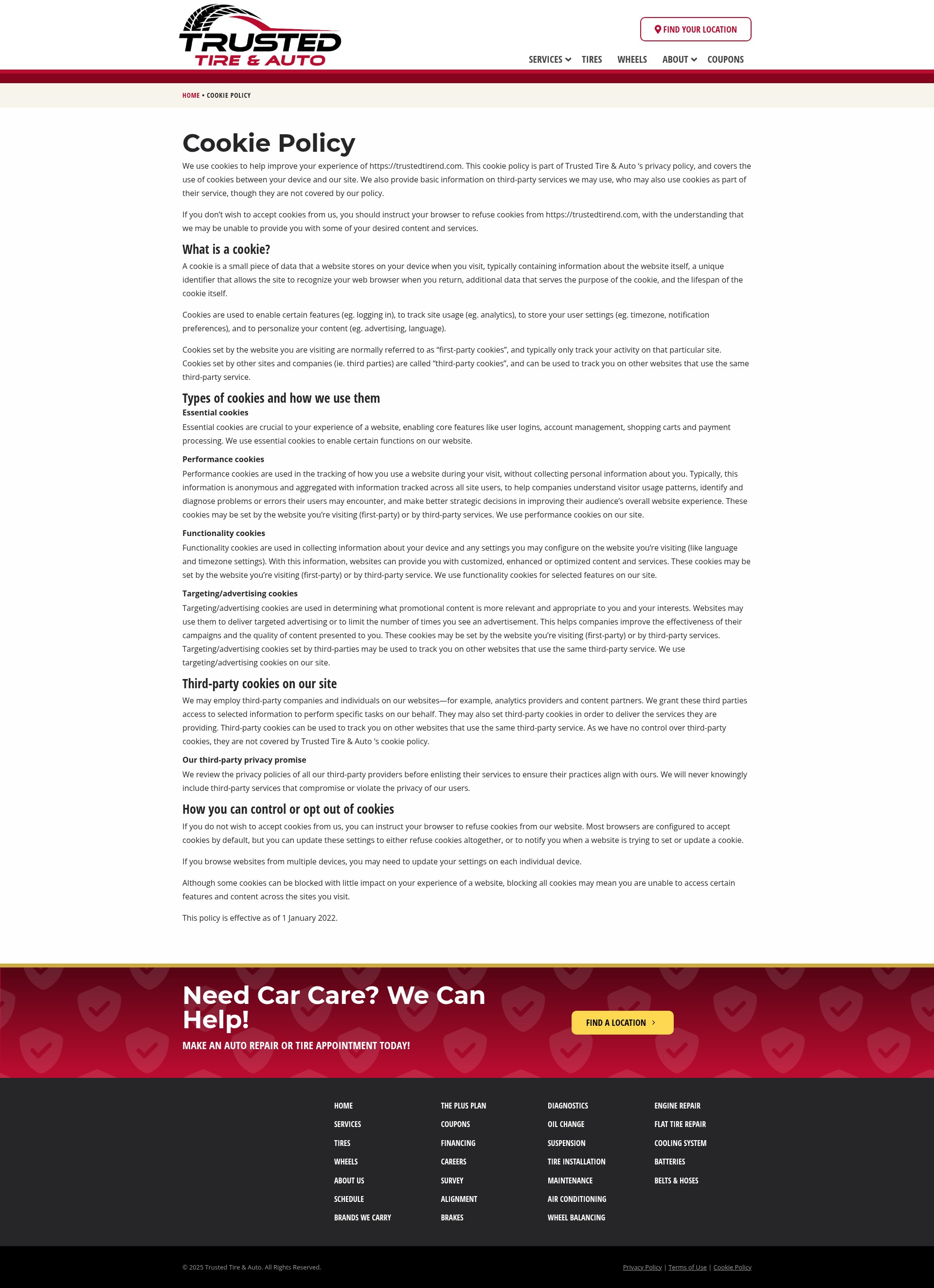 Screenshot of trustedtirend.com