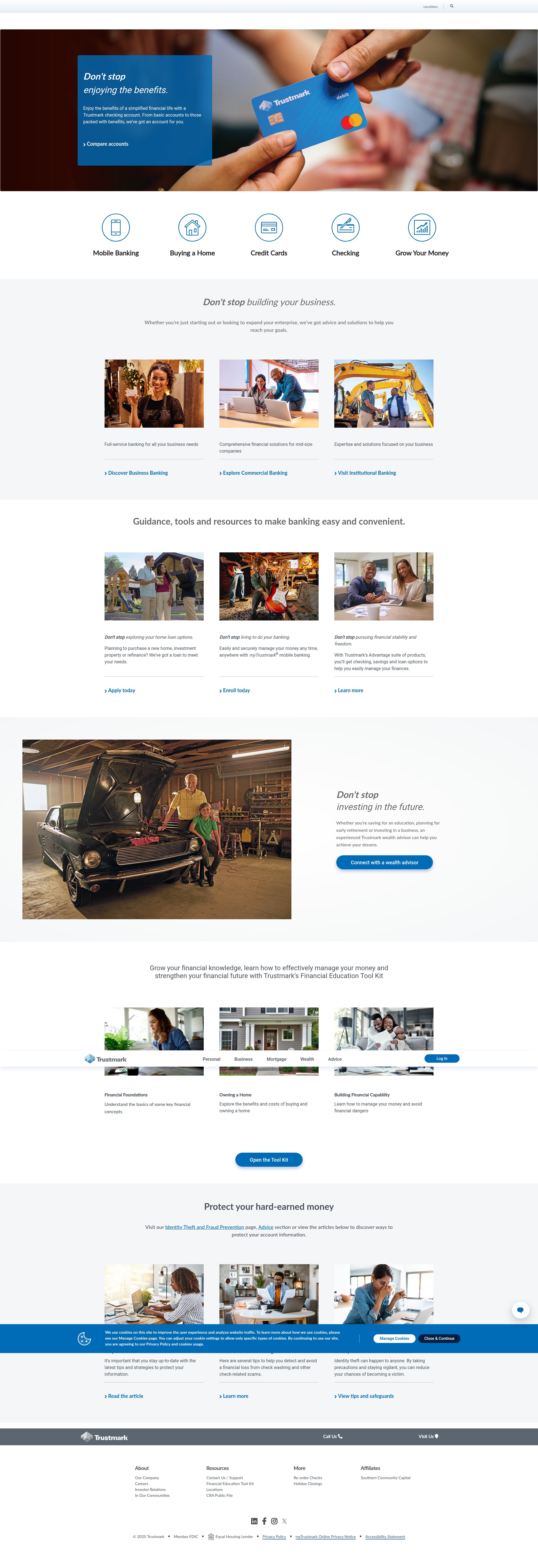 Screenshot of trustmark.com