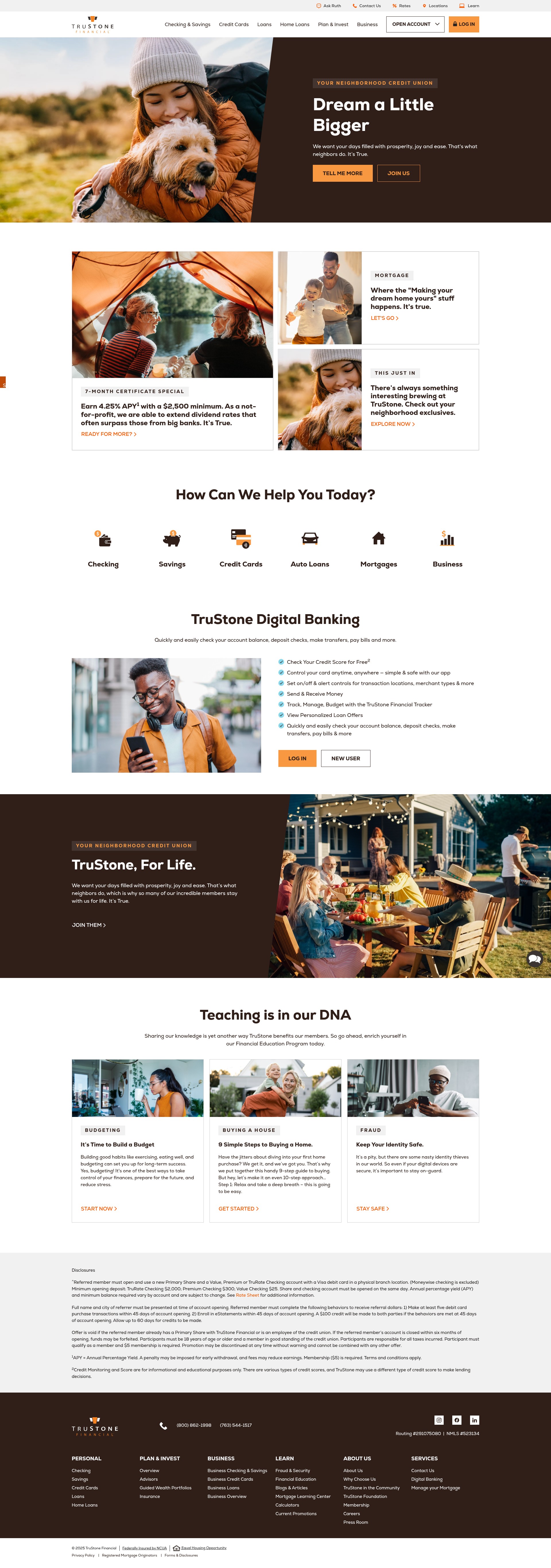 Screenshot of trustonefinancial.org