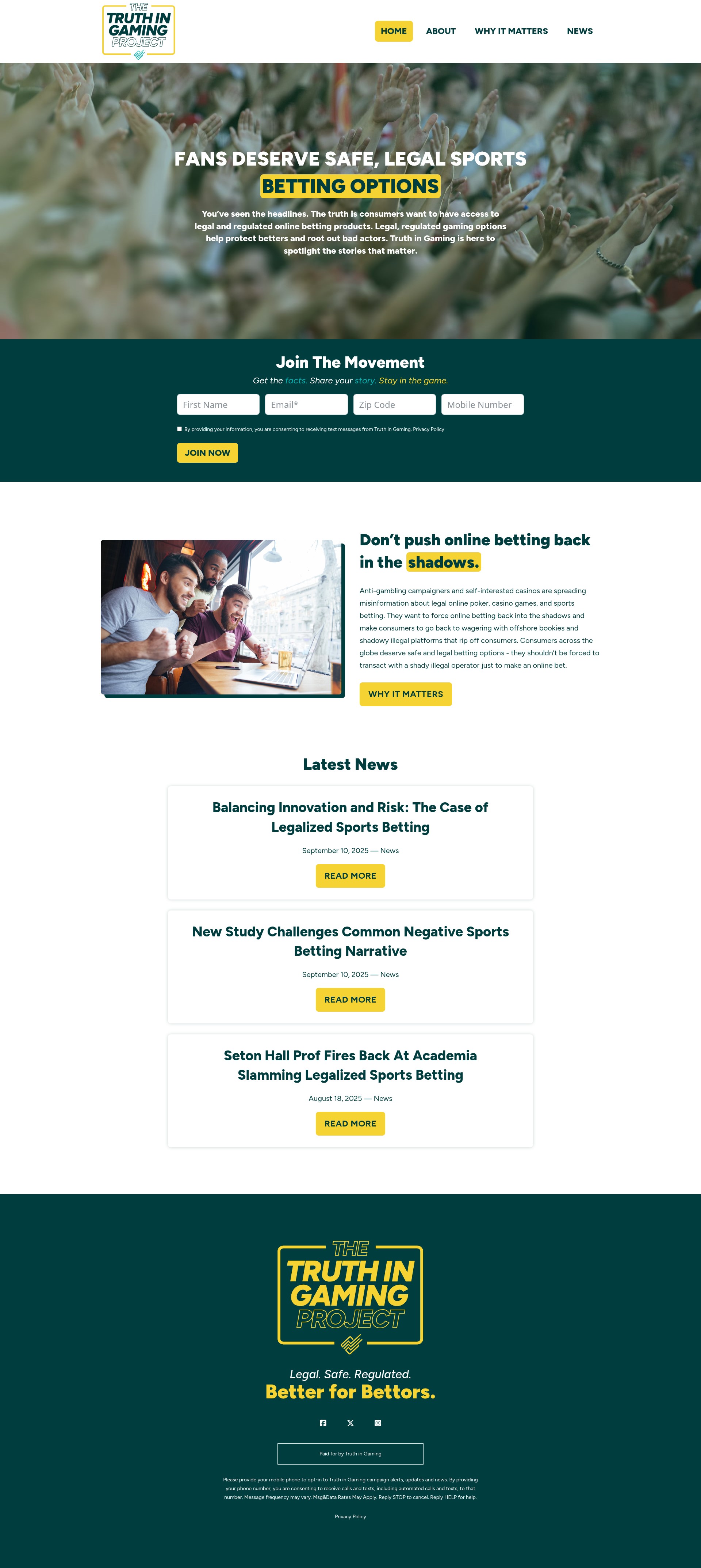 Screenshot of truthingaming.org