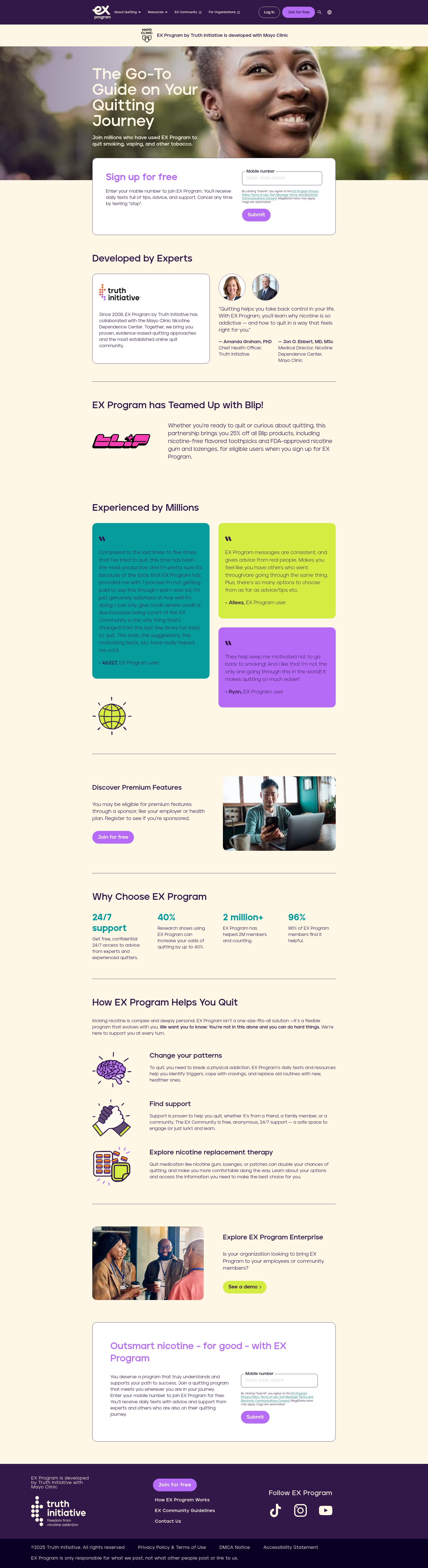 Screenshot of truthinitiative.org