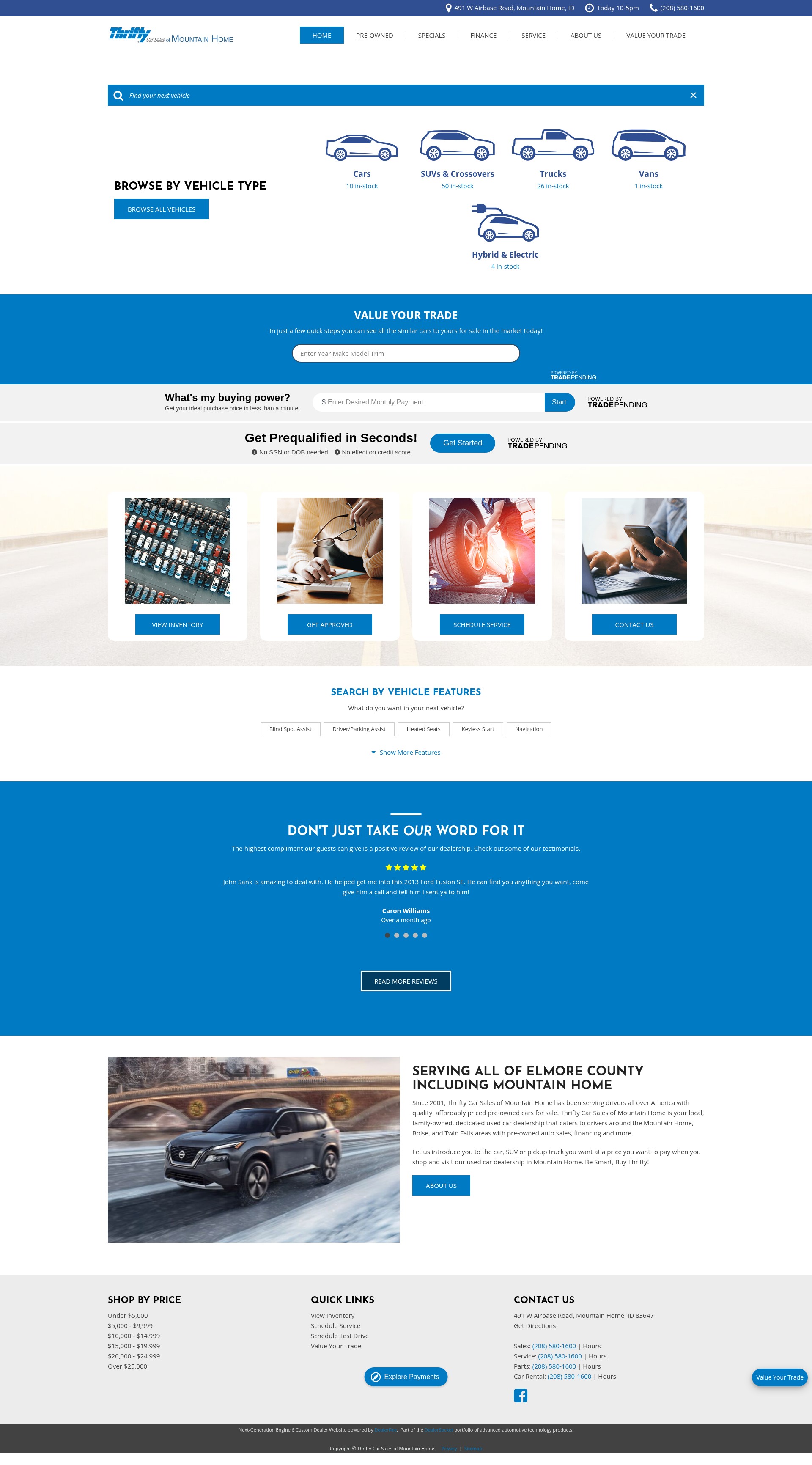 Screenshot of trythrifty.com