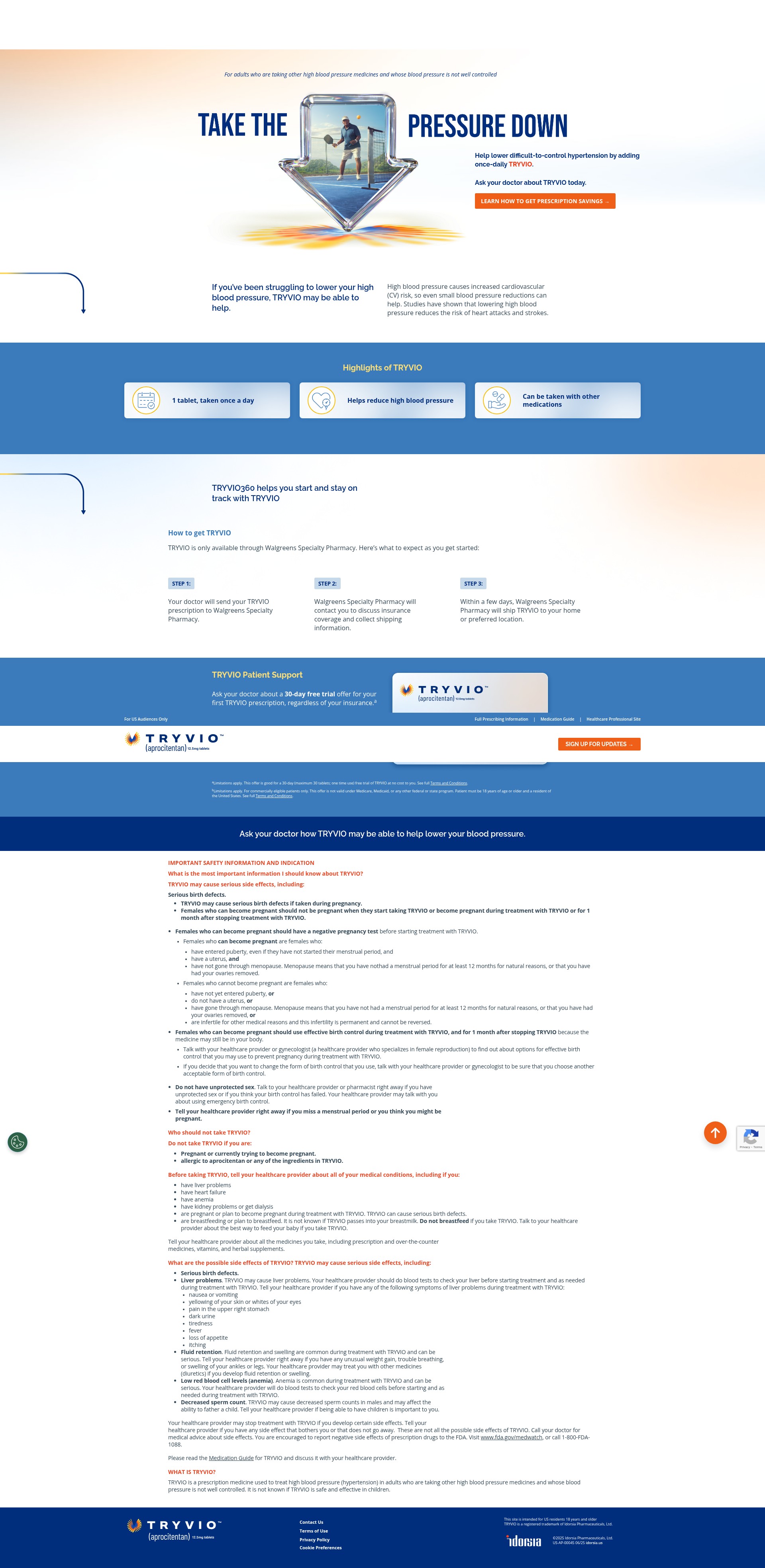 Screenshot of tryvio.com