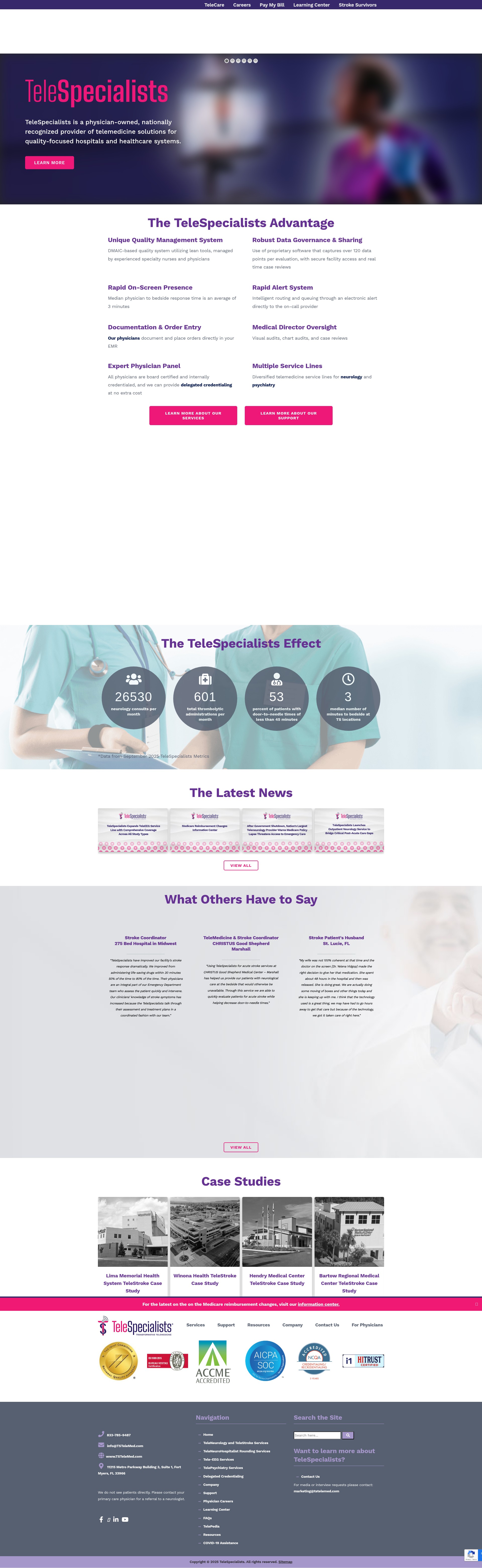 Screenshot of tstelemed.com