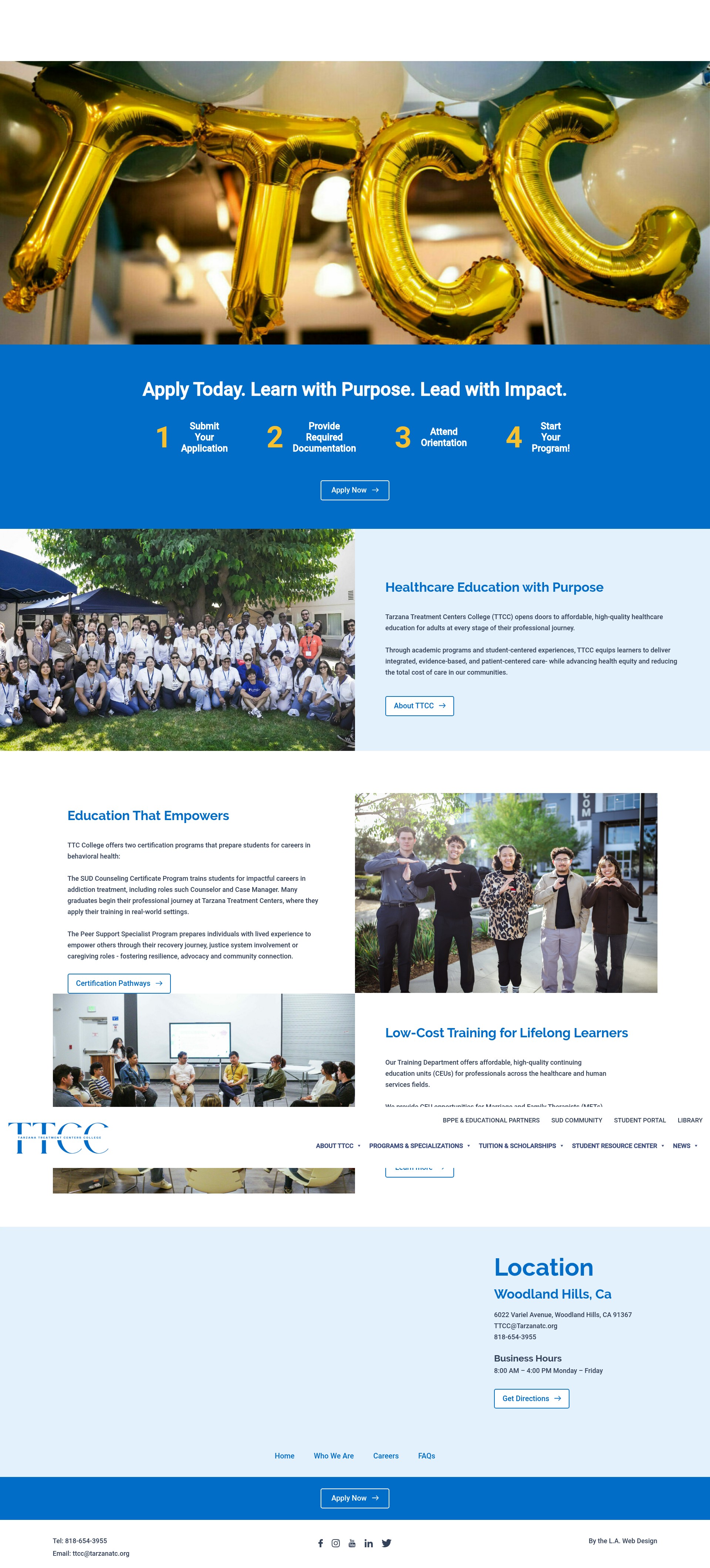 Screenshot of ttccollege.org