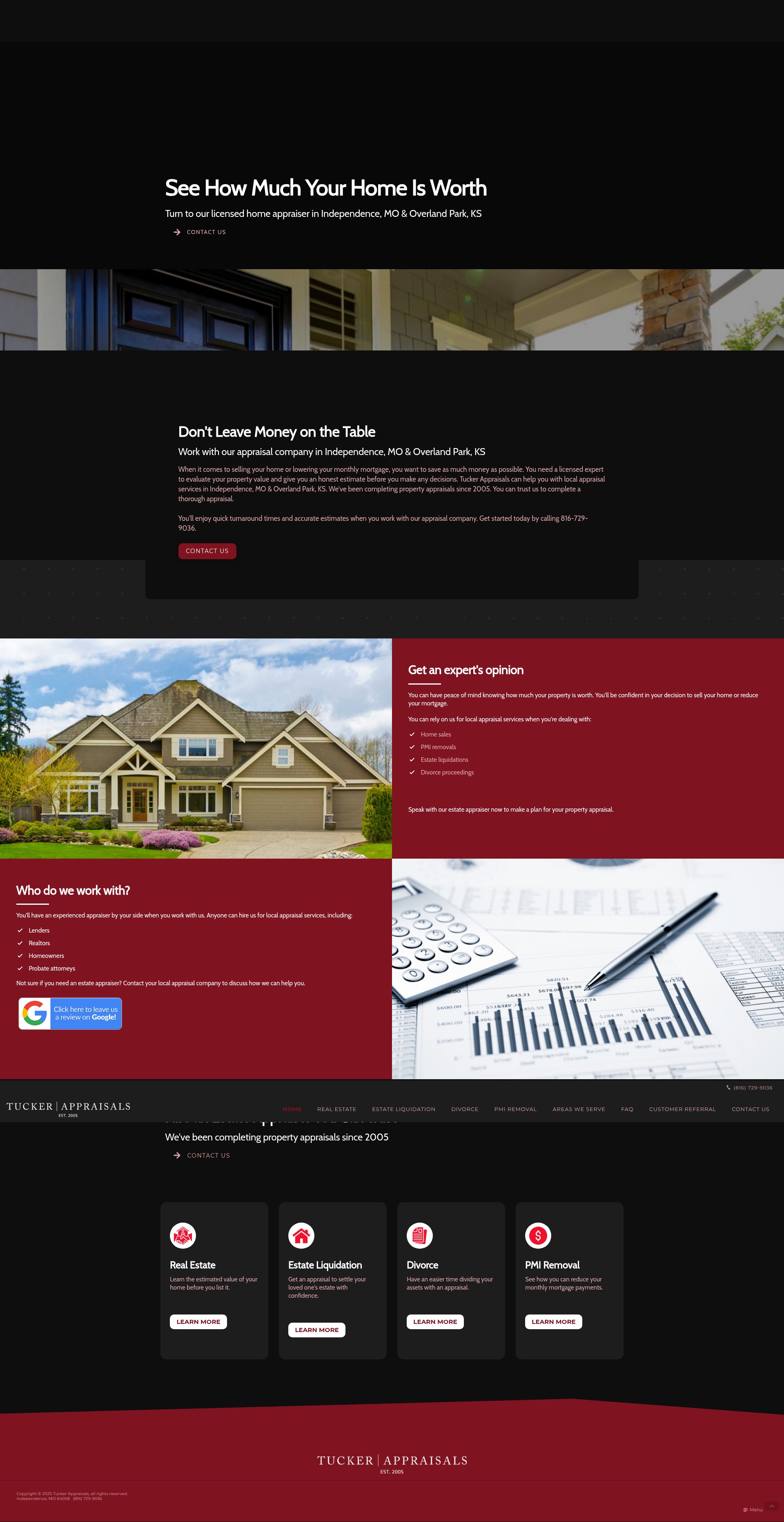 Screenshot of tuckerappraisals.org