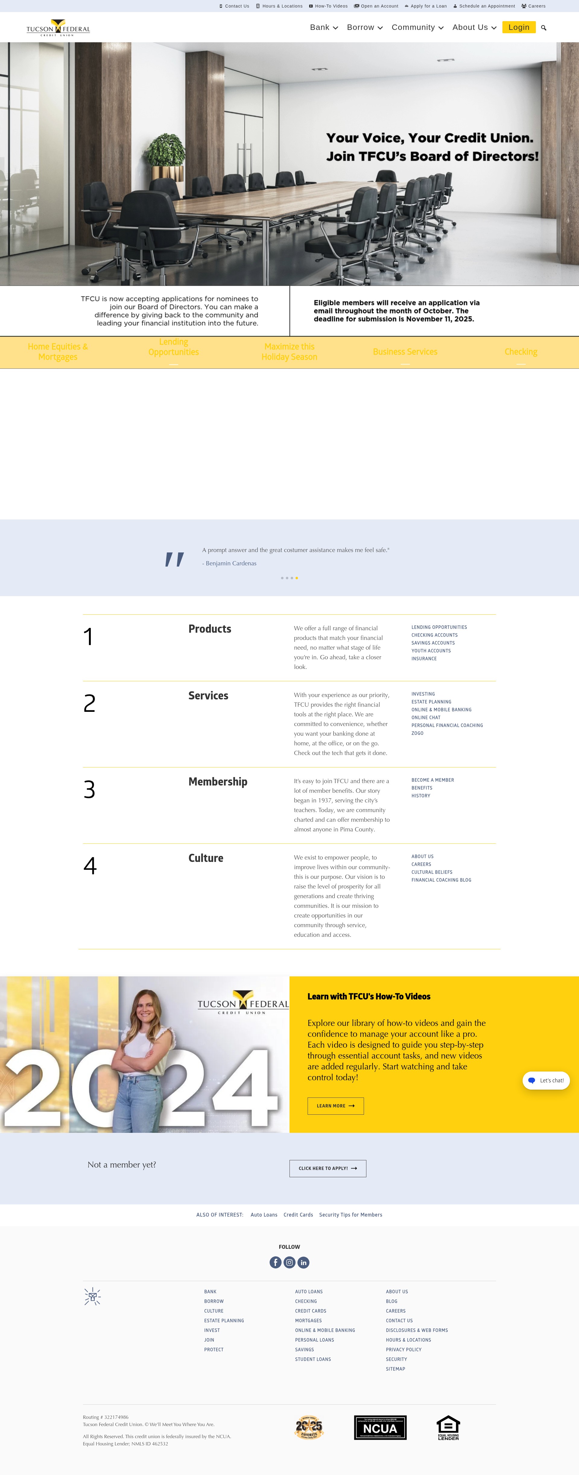 Screenshot of tucsonfcu.com