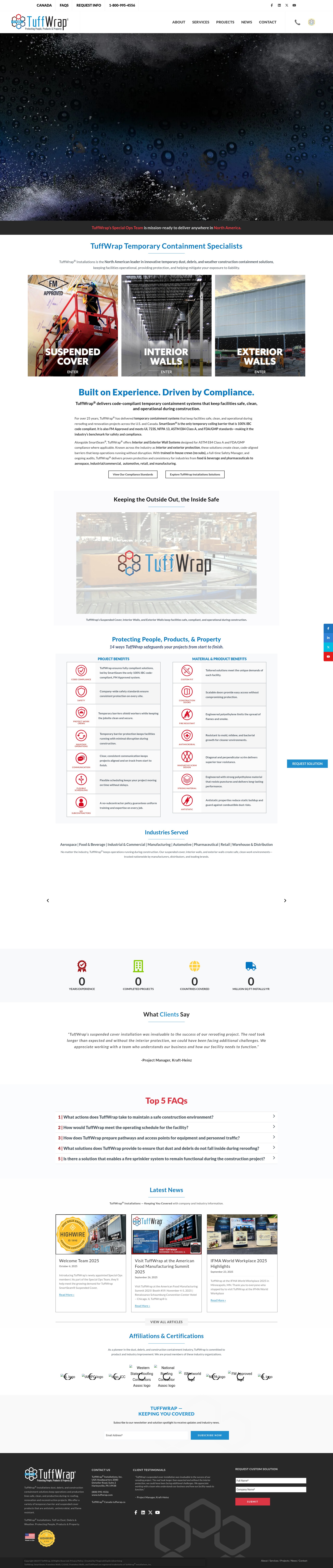 Screenshot of tuffwrap.com