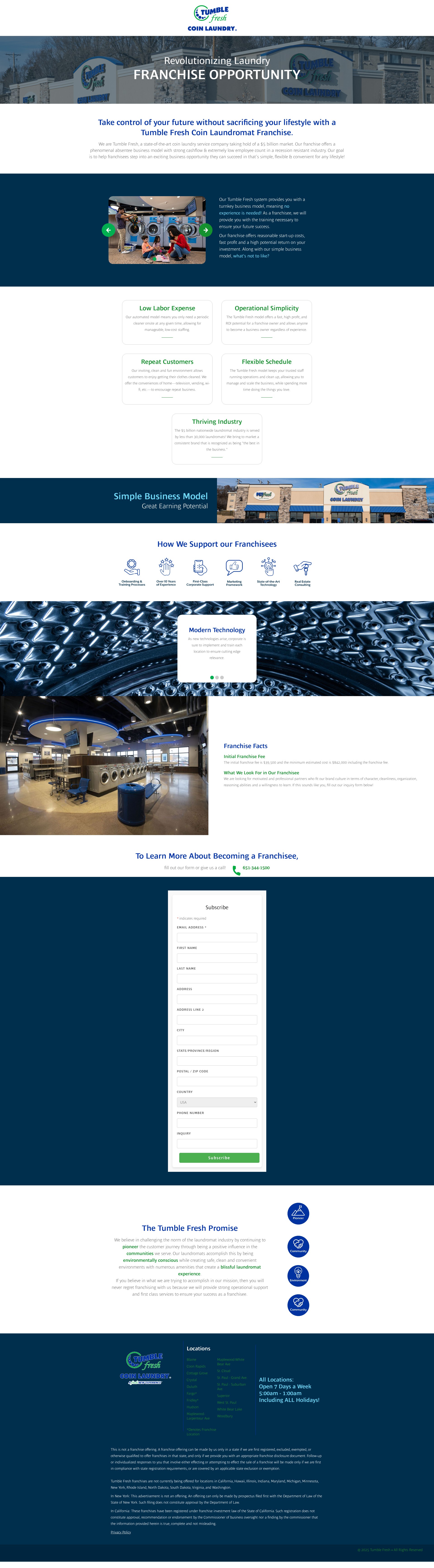 Screenshot of tumblefreshlaundryfranchise.com