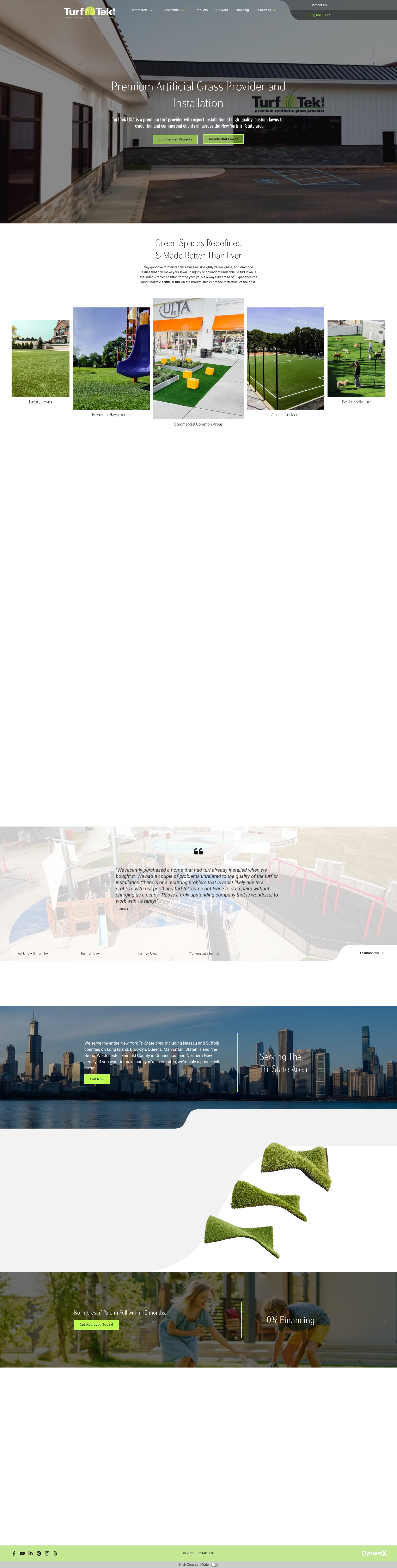 Screenshot of turftekusa.com