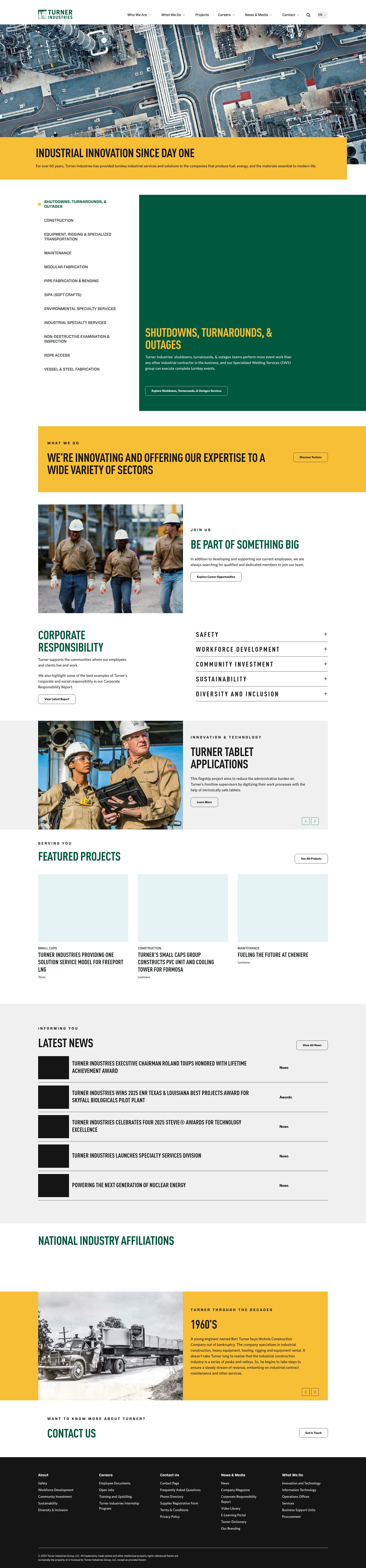 Screenshot of turner-industries.com
