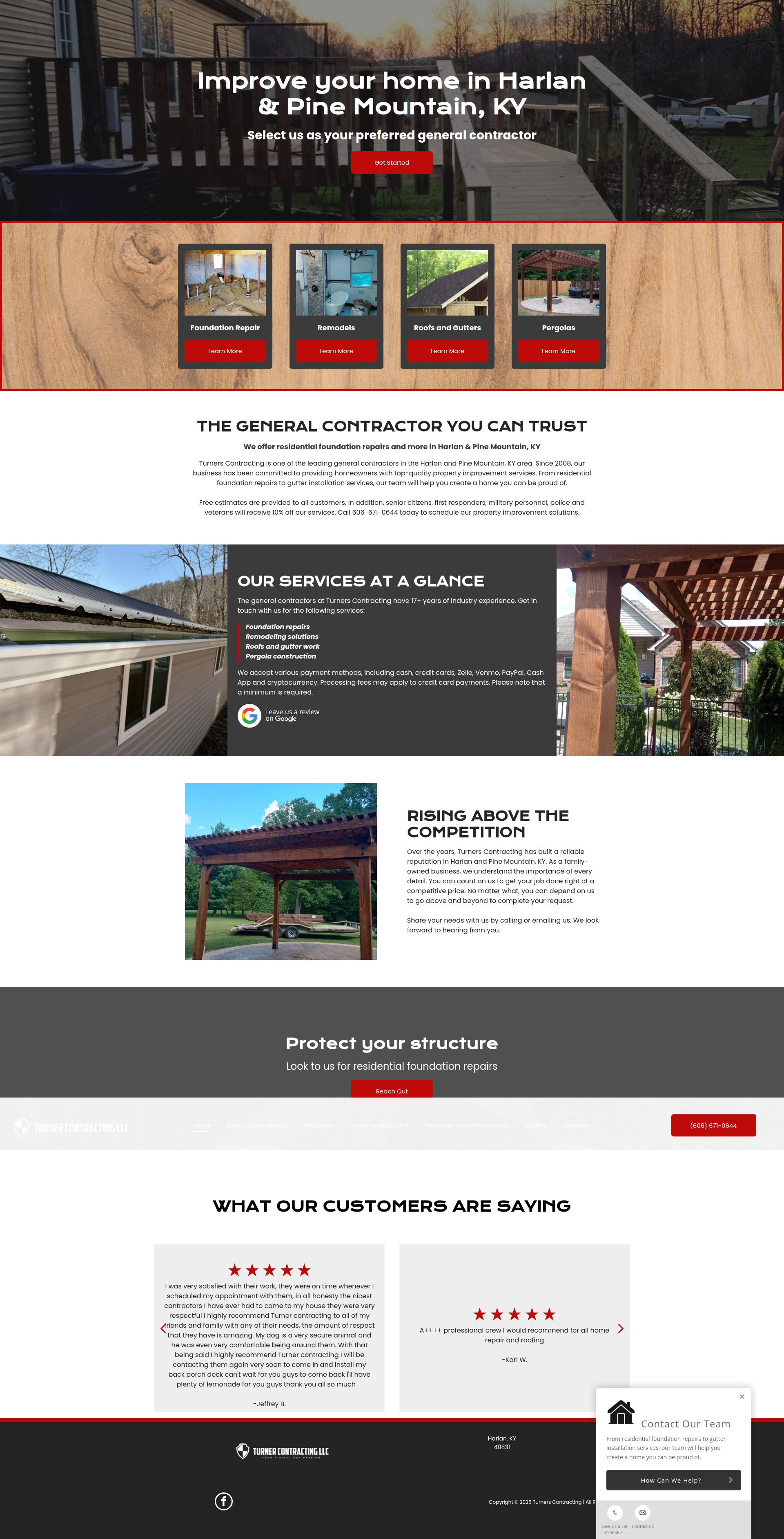 Screenshot of turnercontractingllc.net