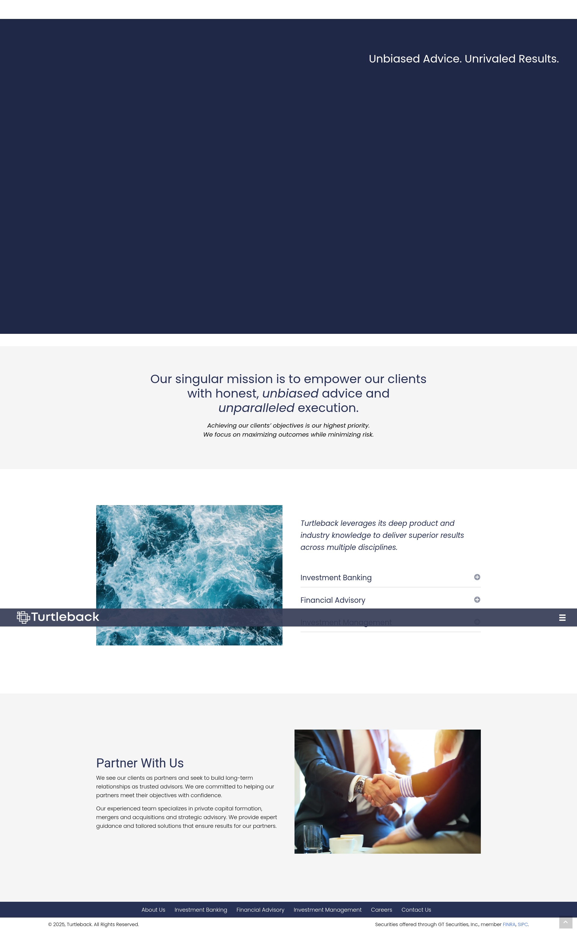 Screenshot of turtlebackpartners.com