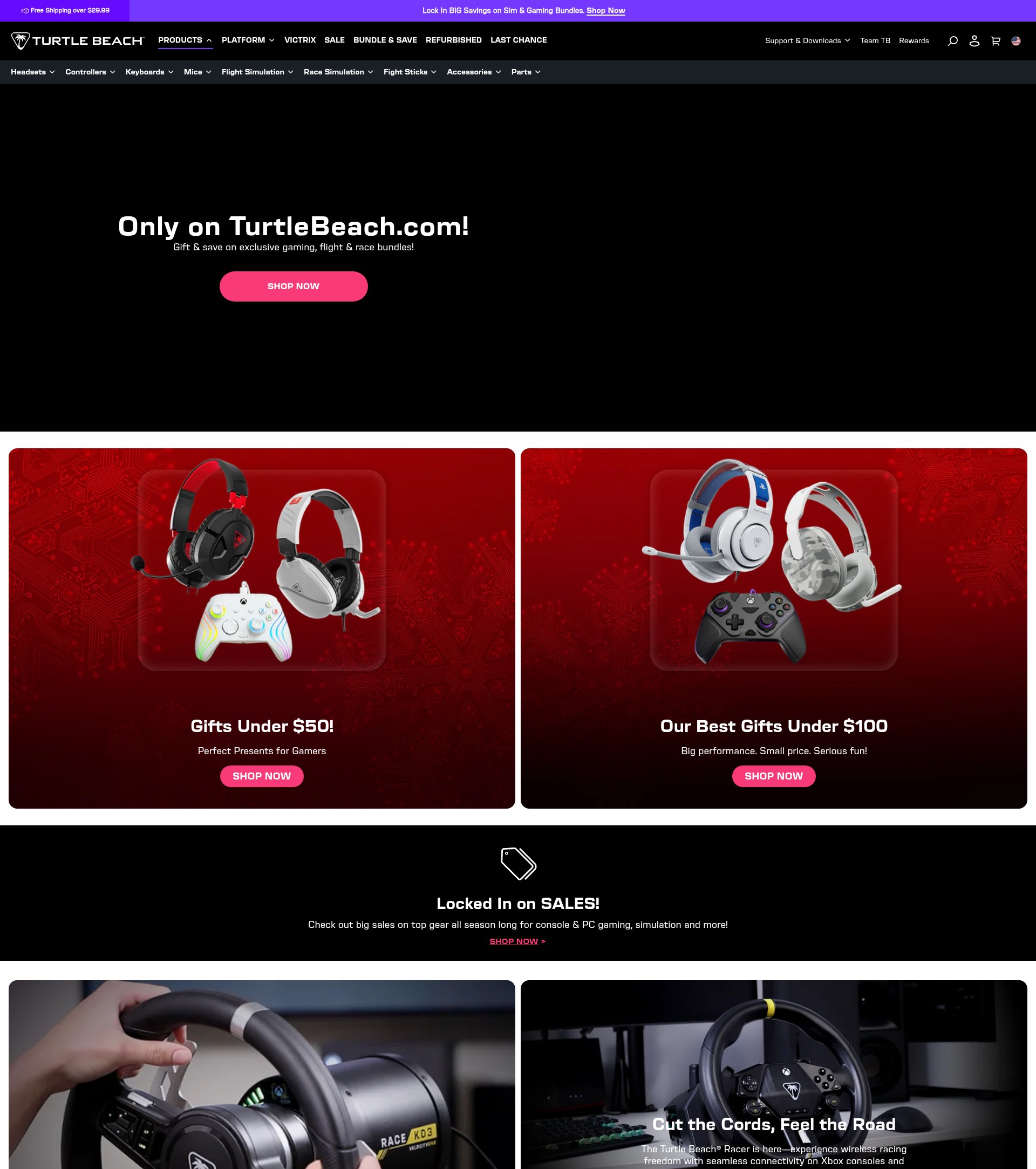 Screenshot of turtlebeach.com