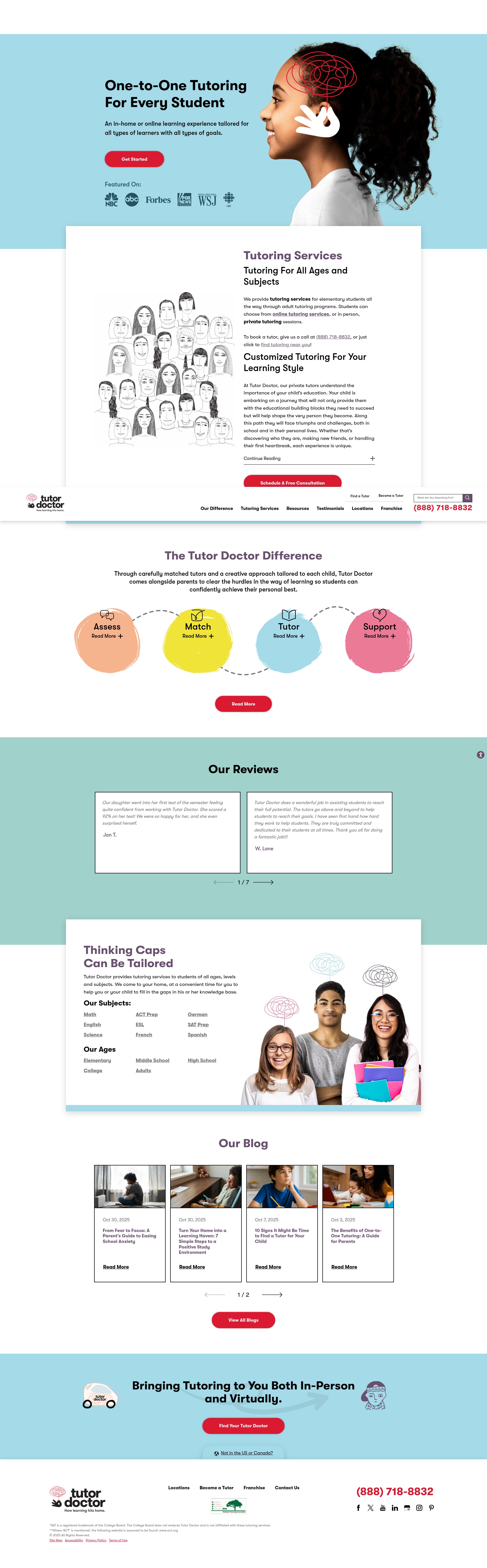 Screenshot of tutordoctor.com