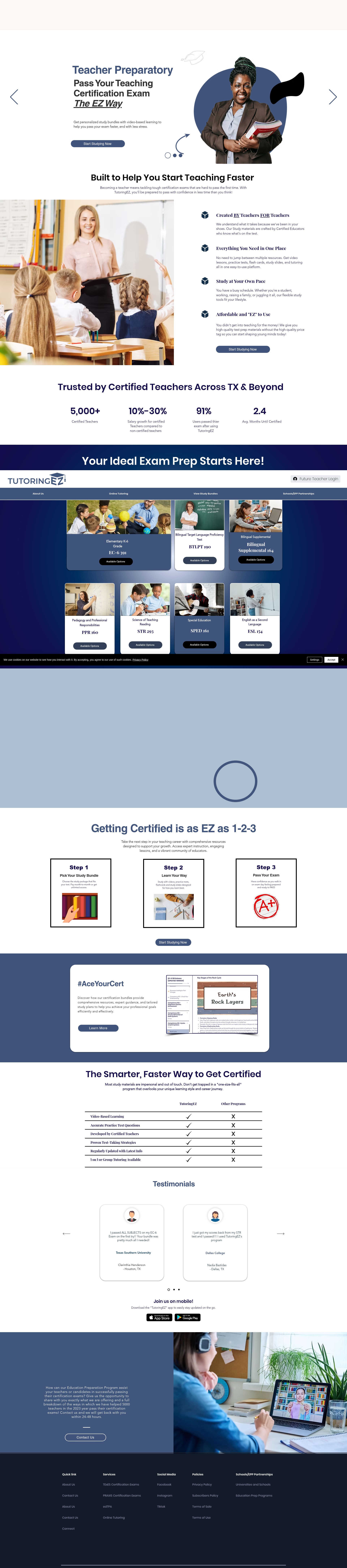 Screenshot of tutoringez.com