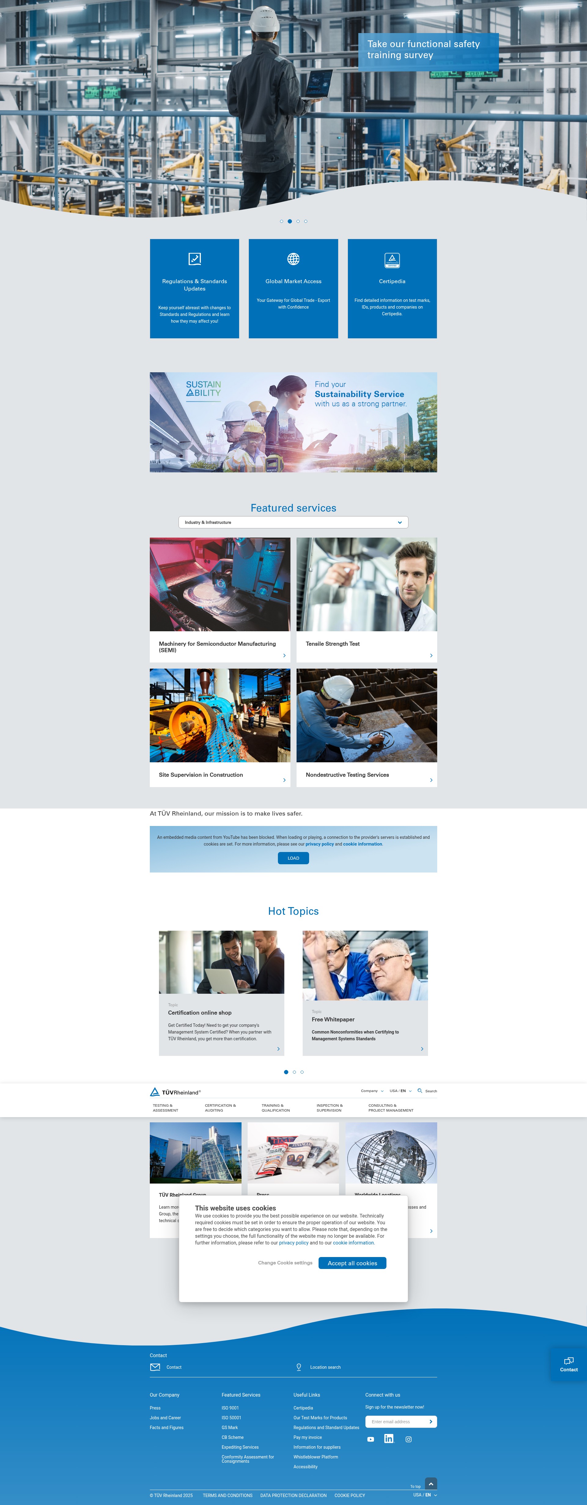 Screenshot of tuv.com