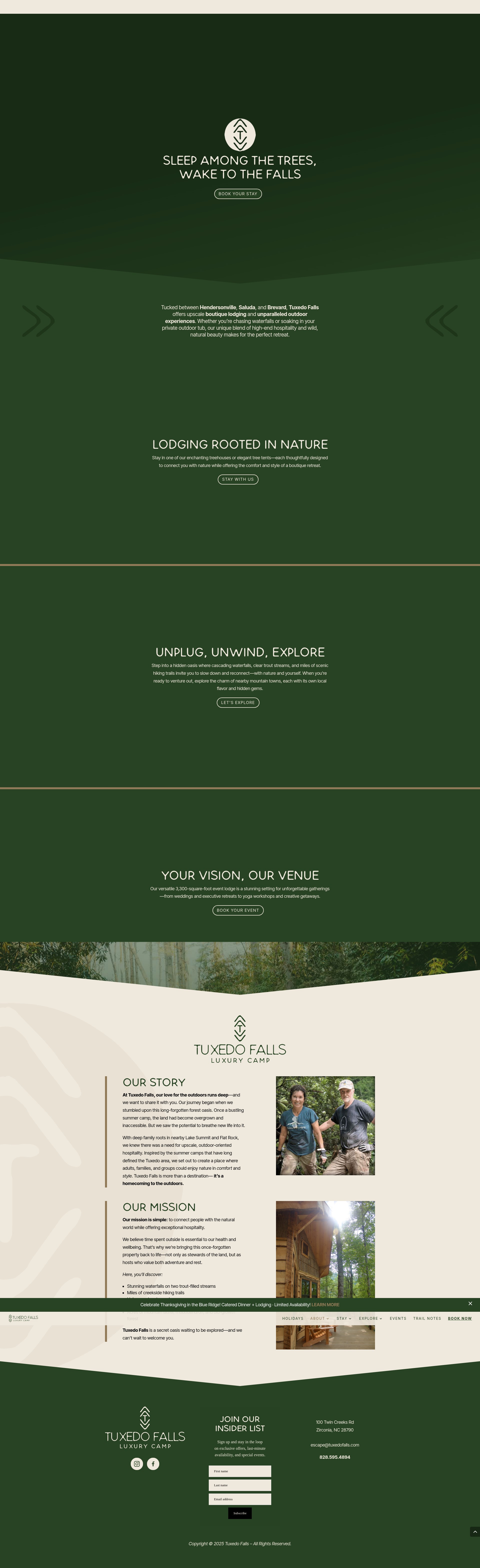 Screenshot of tuxedofalls.com