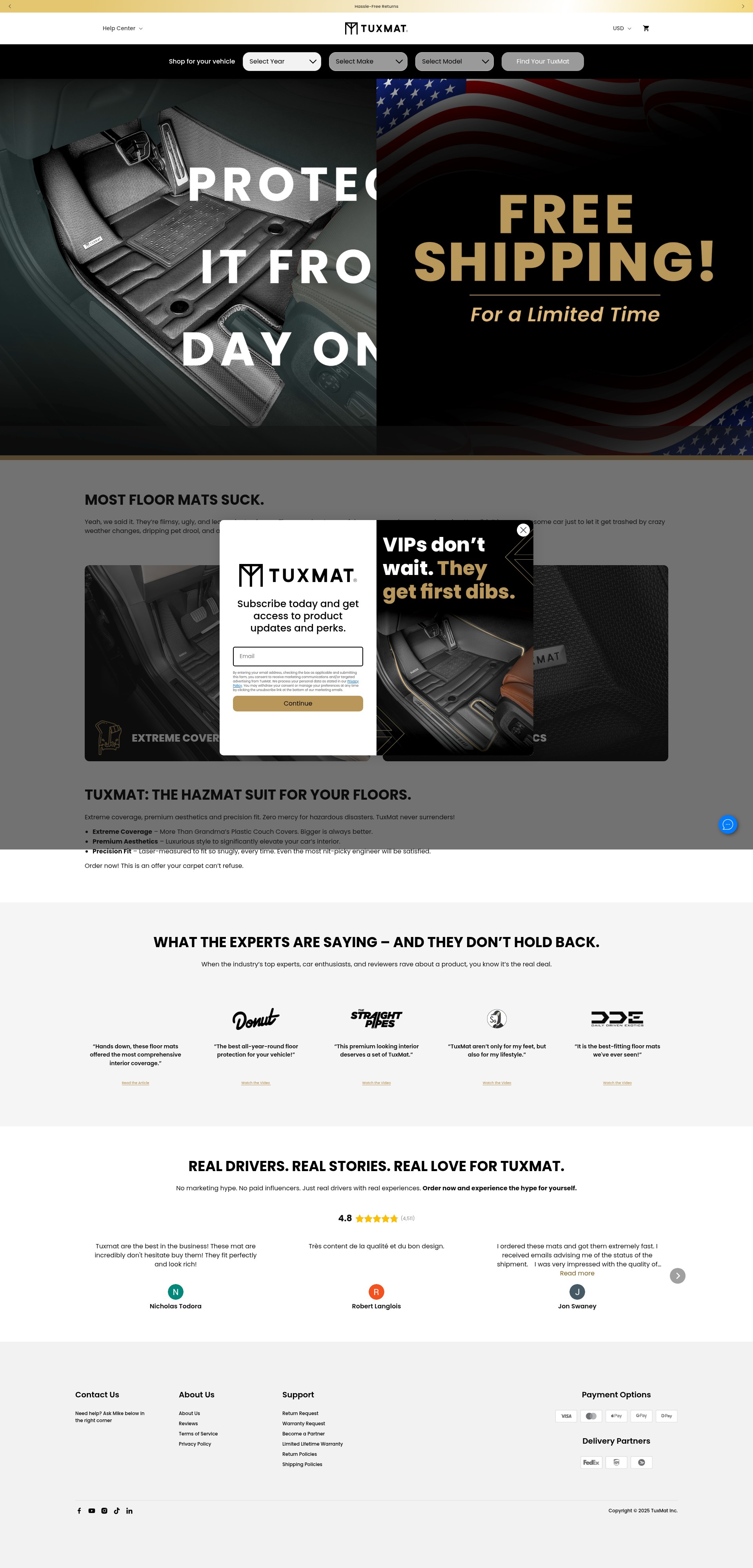 Screenshot of tuxmat.com