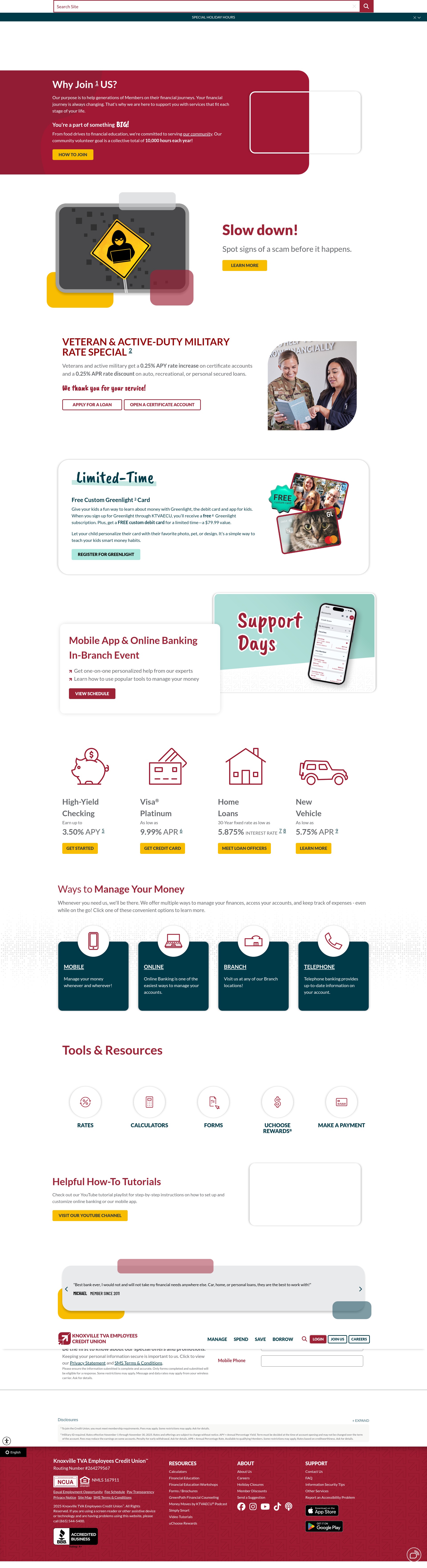 Screenshot of tvacreditunion.com