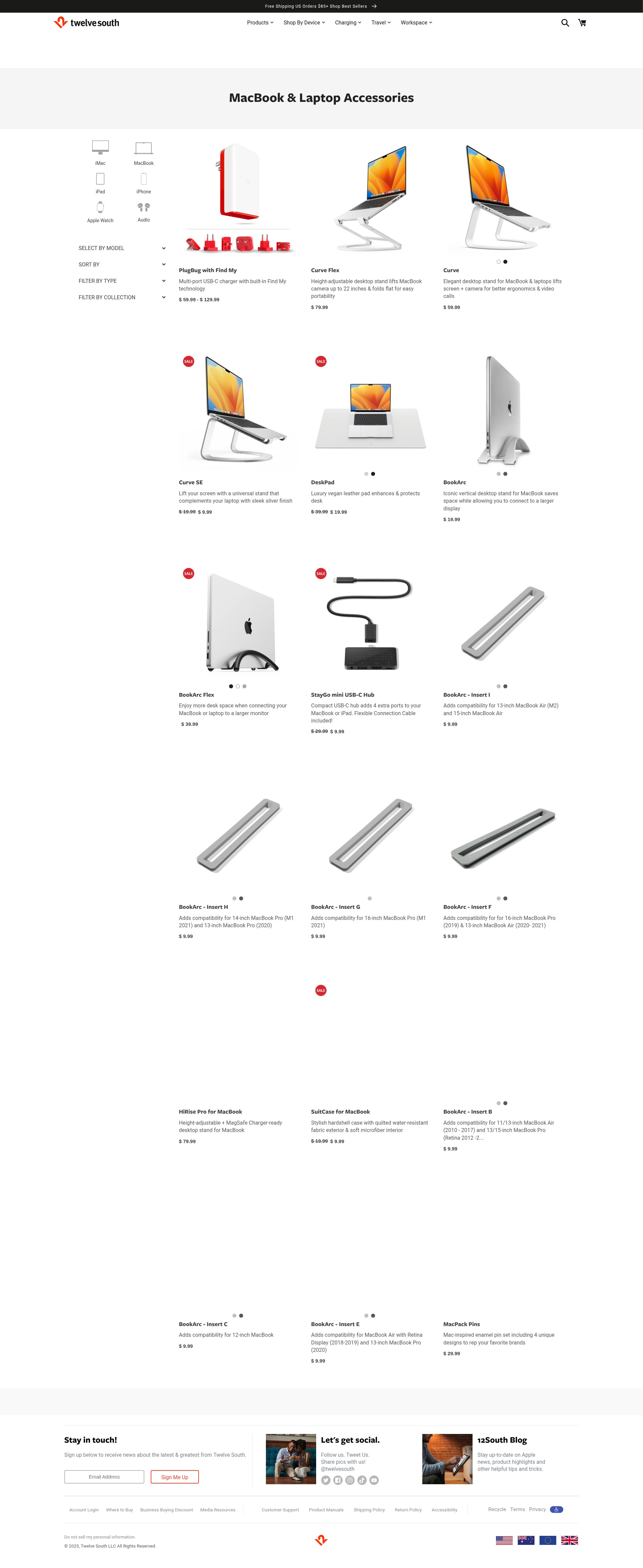 Screenshot of twelvesouth.com