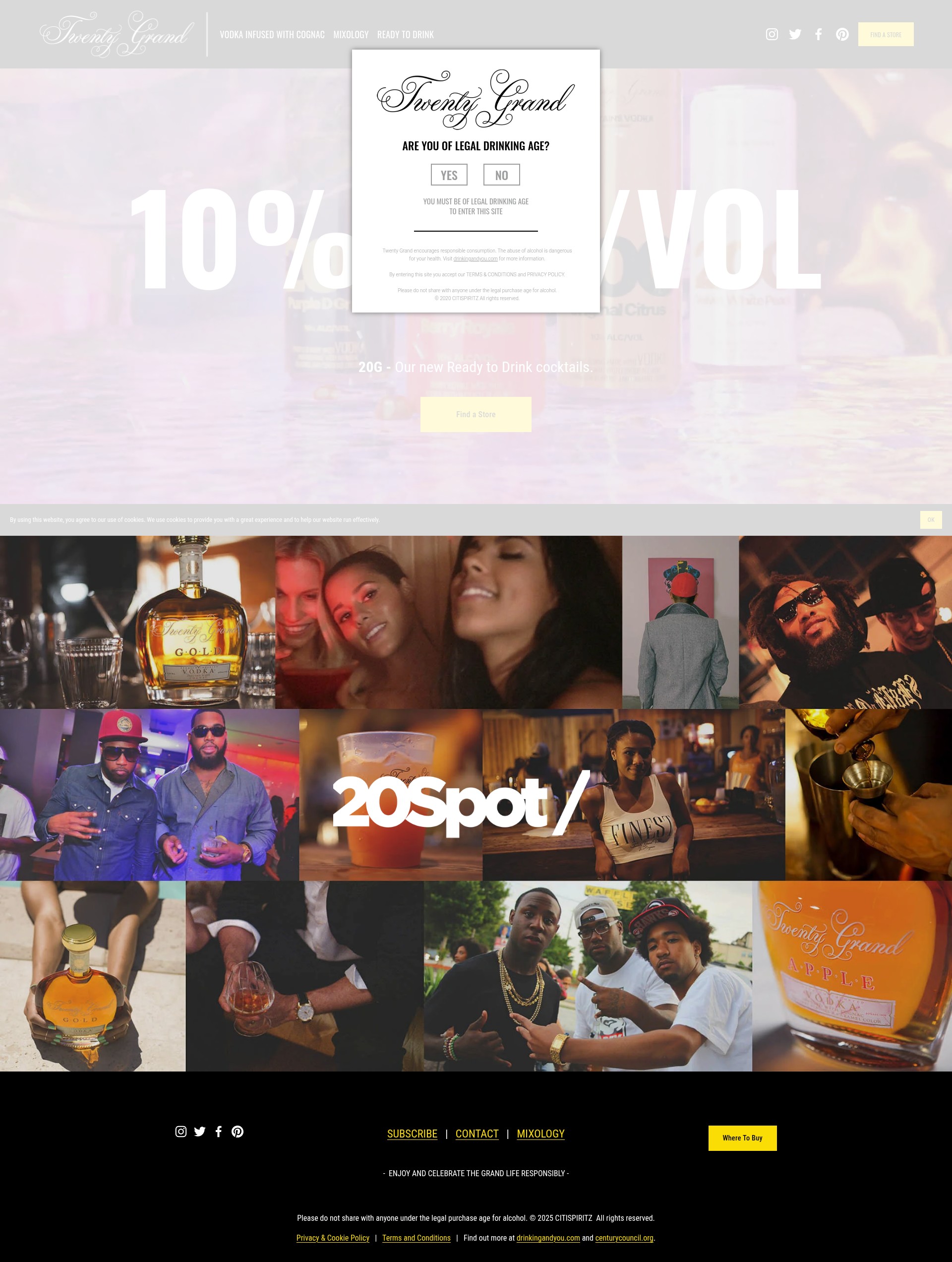 Screenshot of twentygrand.com