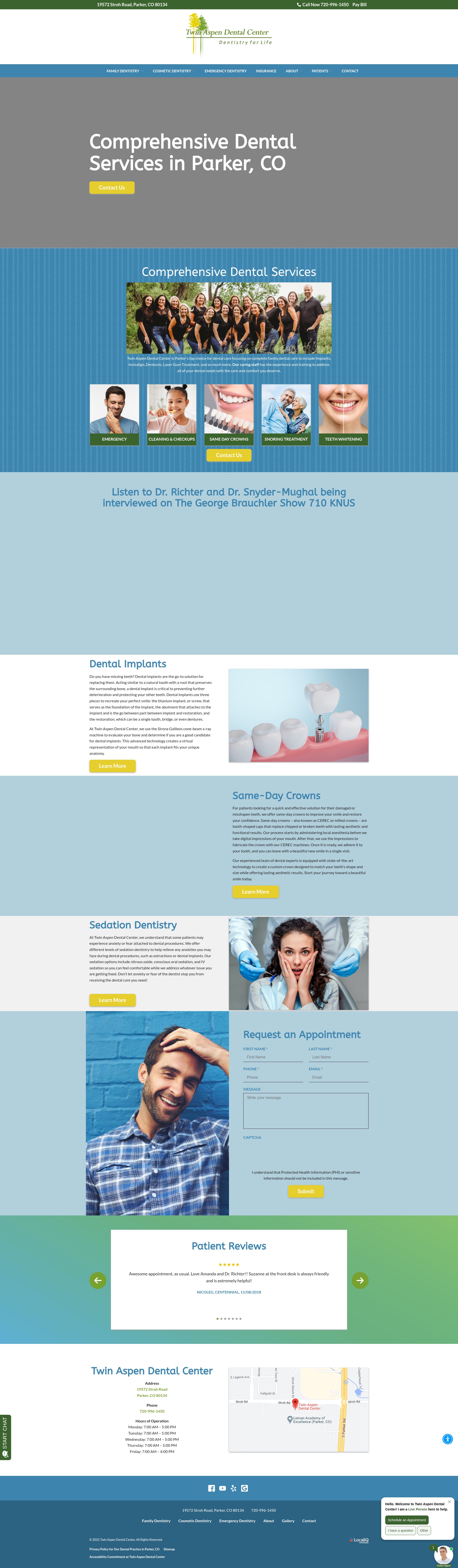 Screenshot of twinaspendentalcenter.com