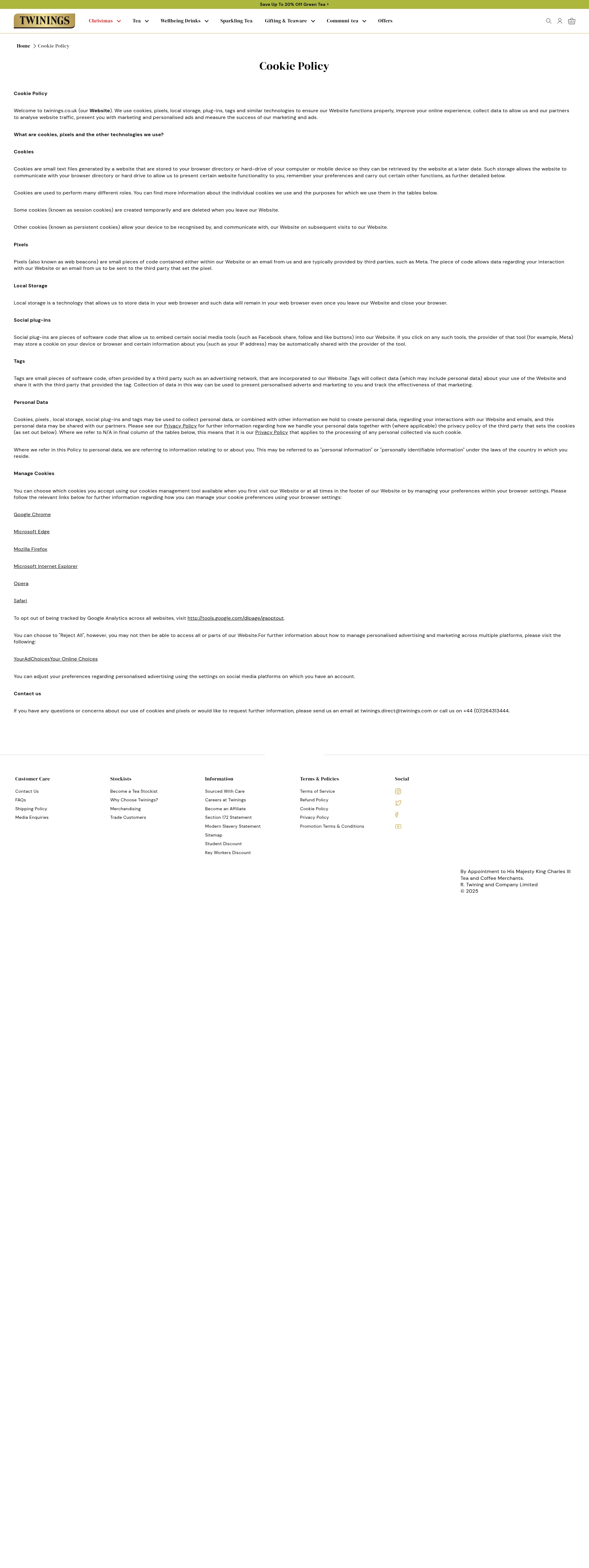 Screenshot of twinings.co.uk