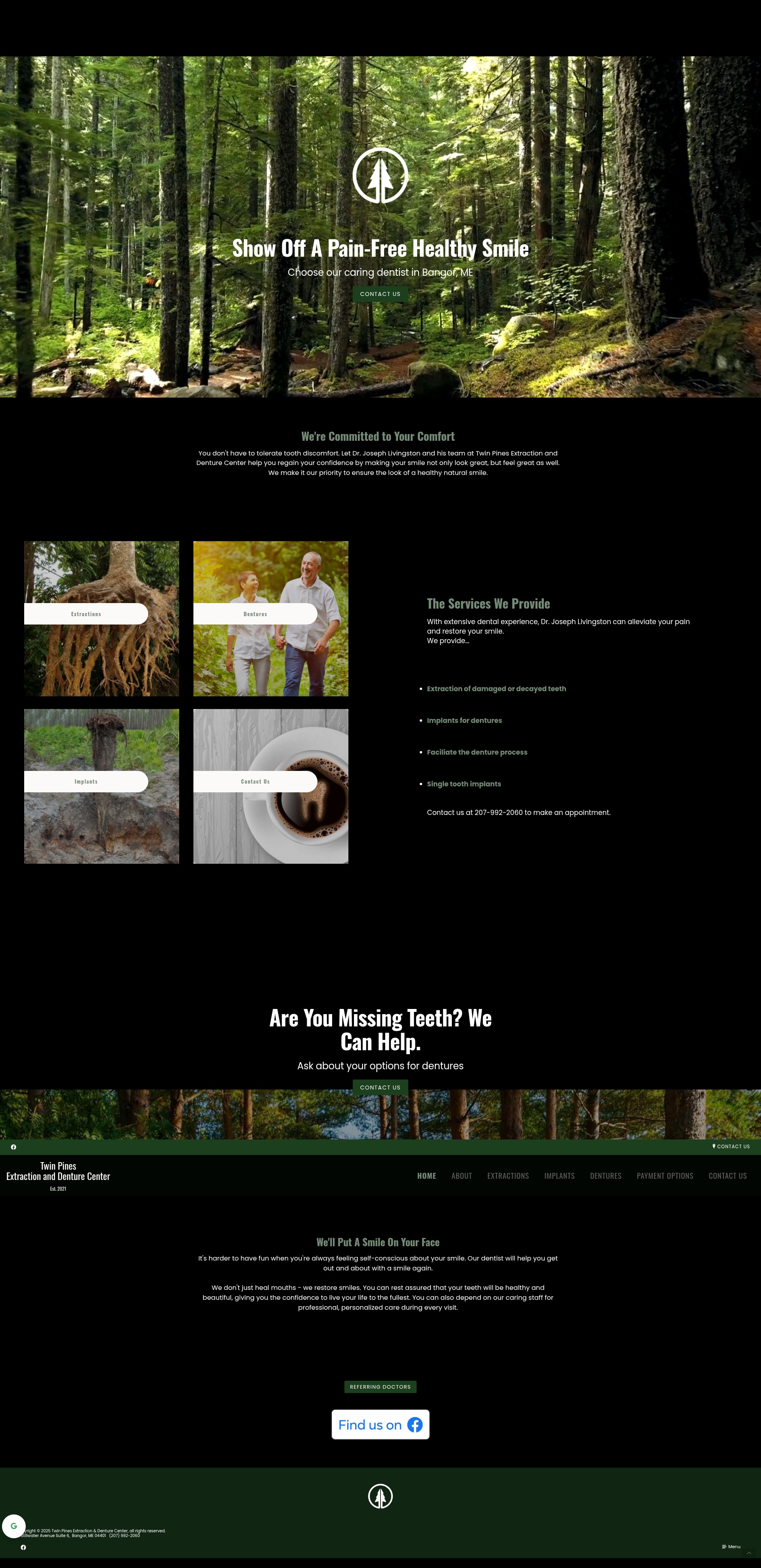 Screenshot of twinpinesextraction.com