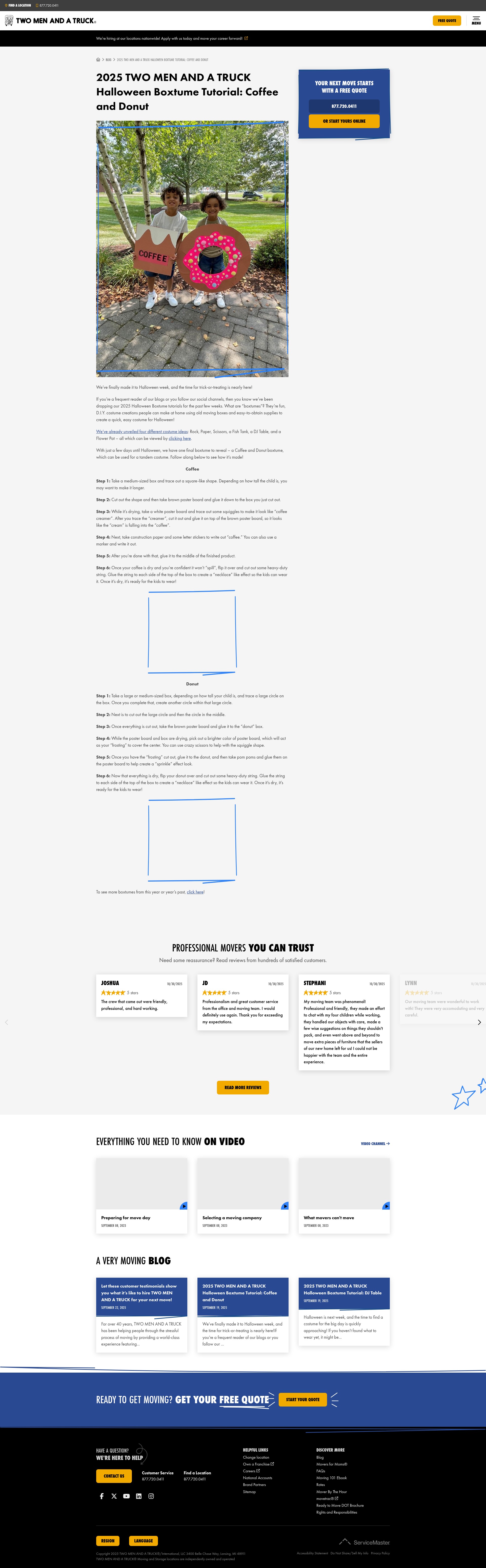 Screenshot of twomenandatruck.com