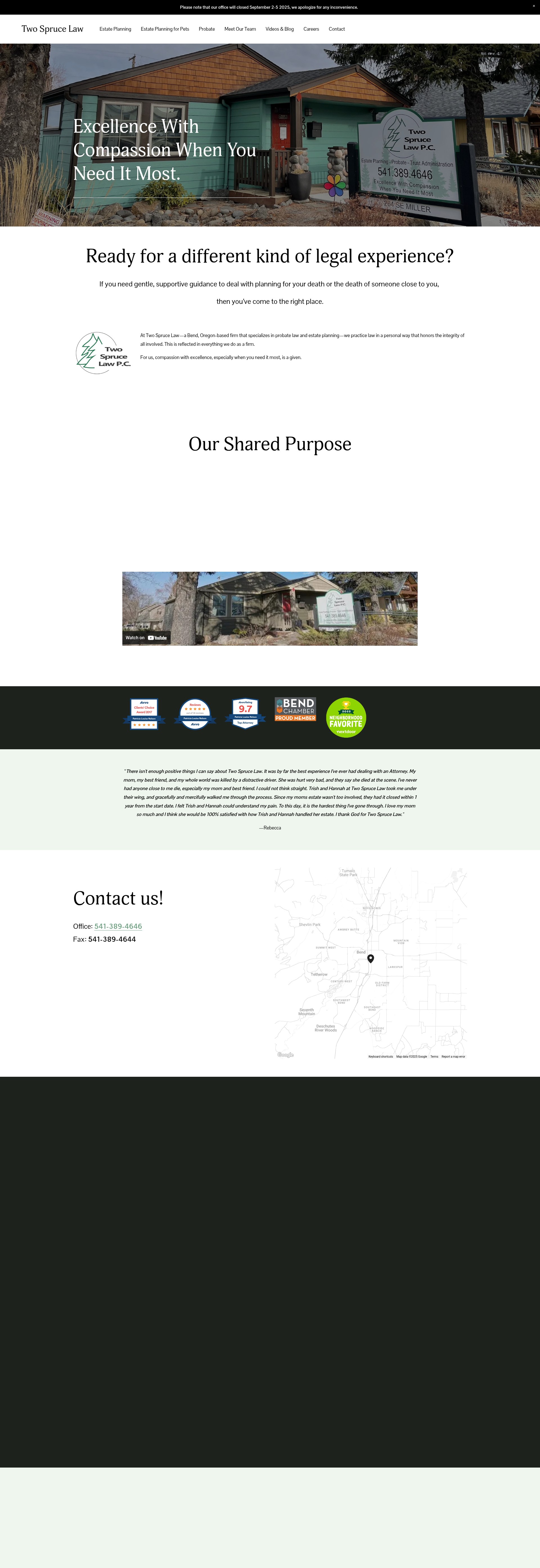 Screenshot of twosprucelaw.com