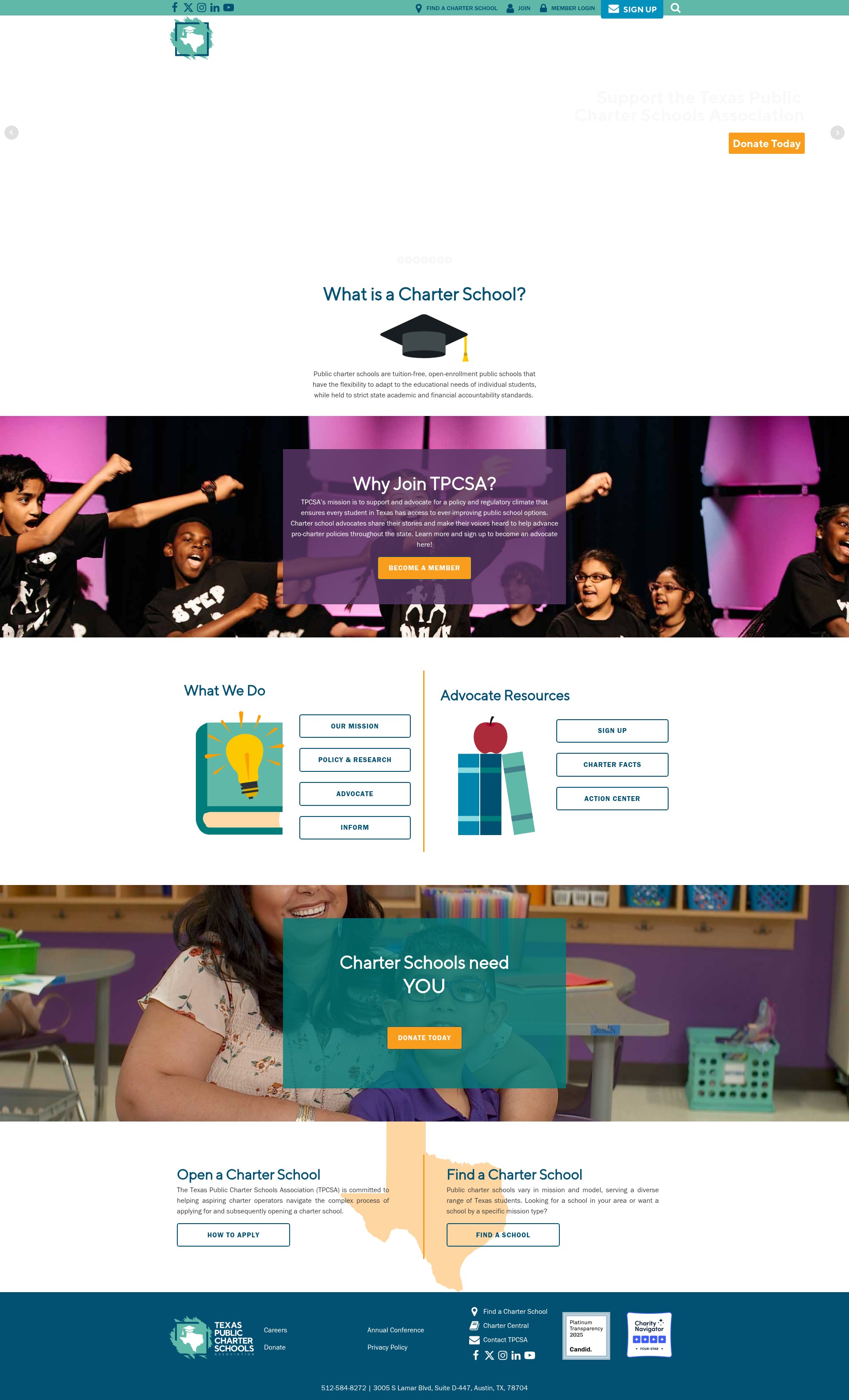 Screenshot of txcharterschools.org