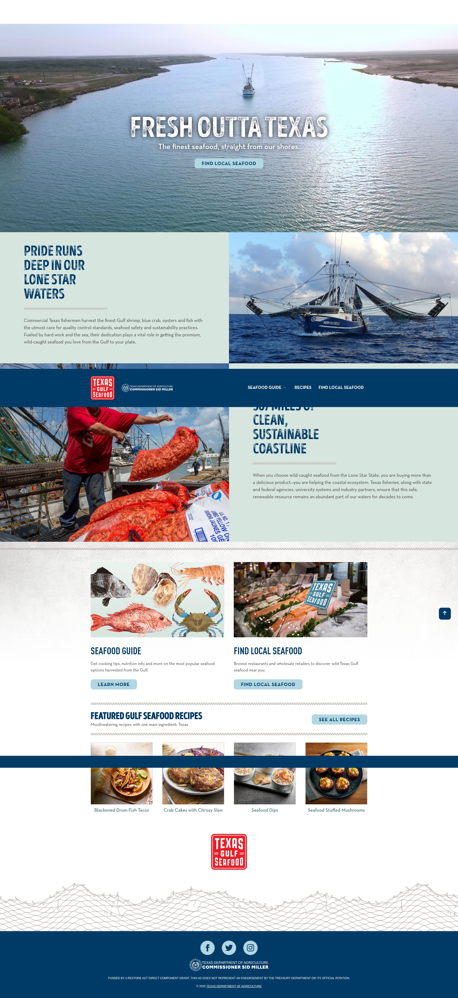 Screenshot of txgulfseafood.com