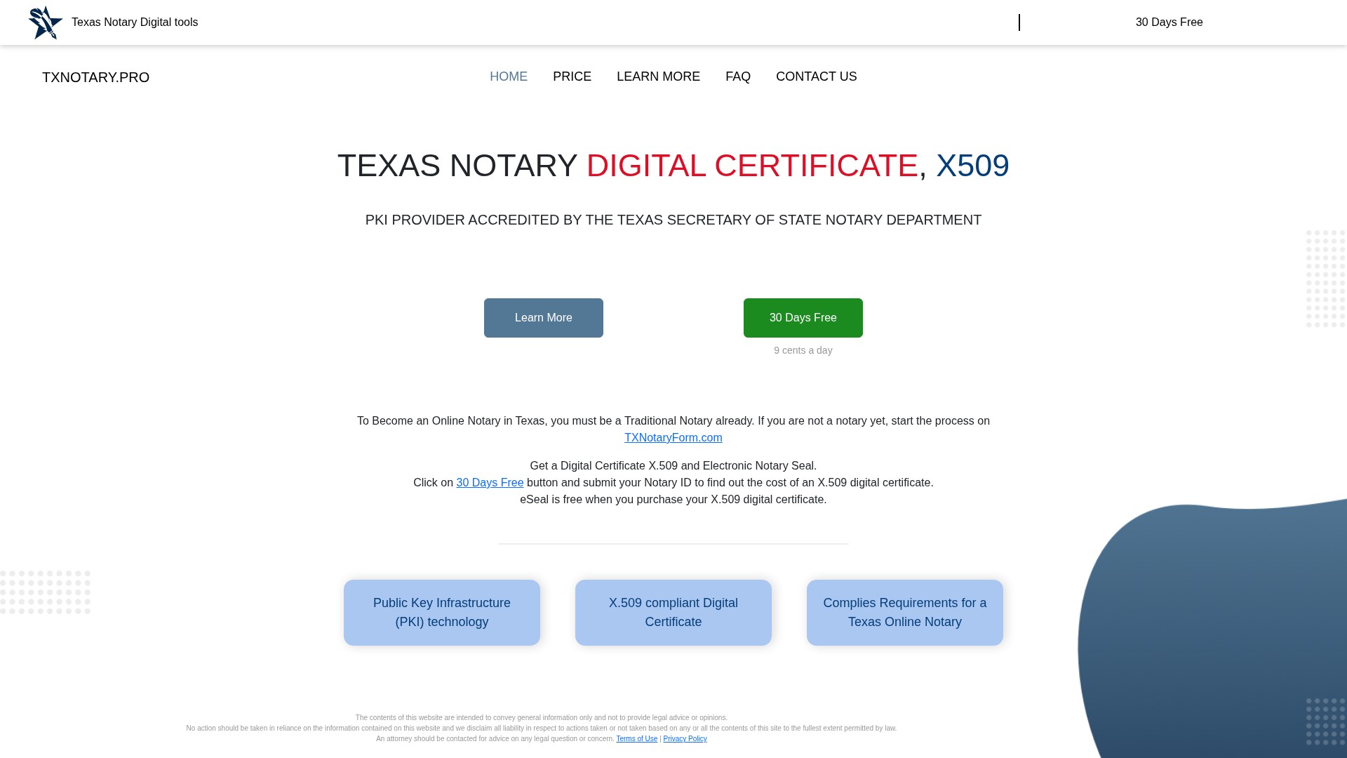 Screenshot of txnotary.pro