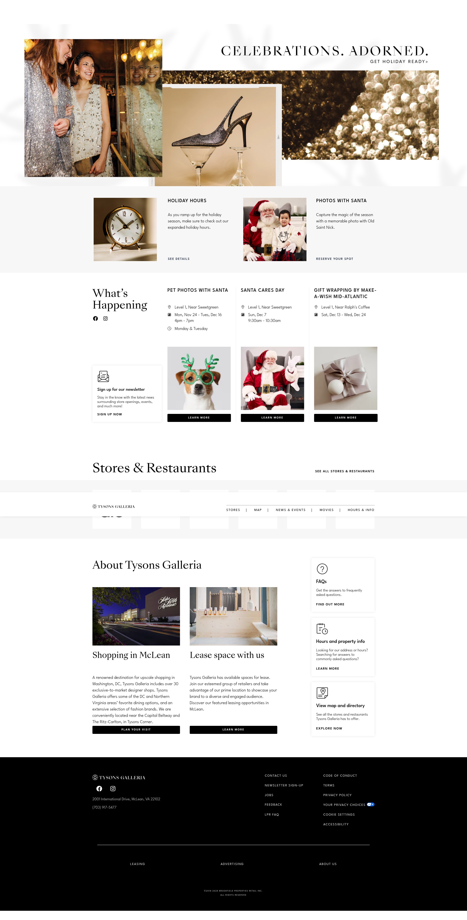 Screenshot of tysonsgalleria.com
